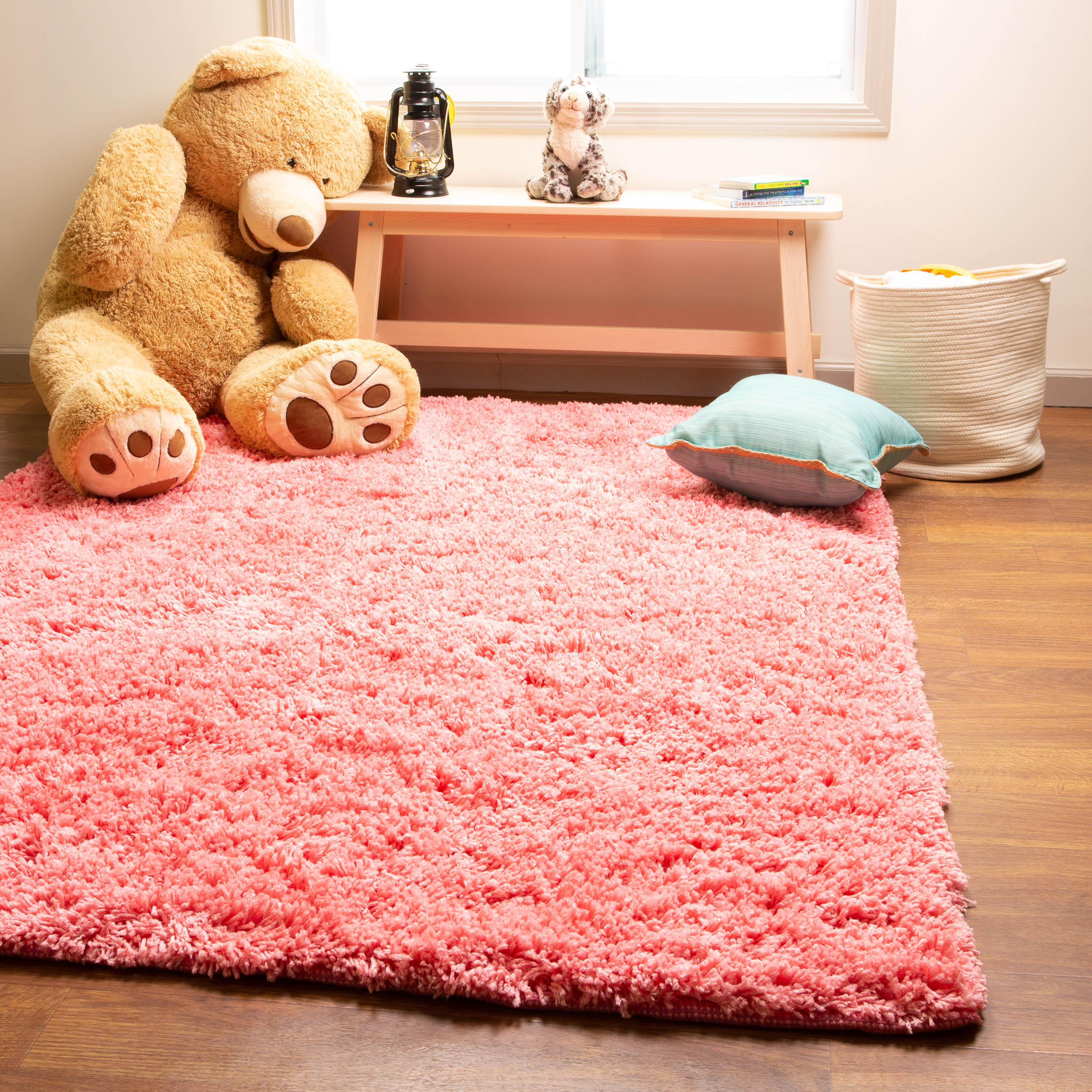 Hygee Cloud Shaggy Non Slip Rug #color_pink