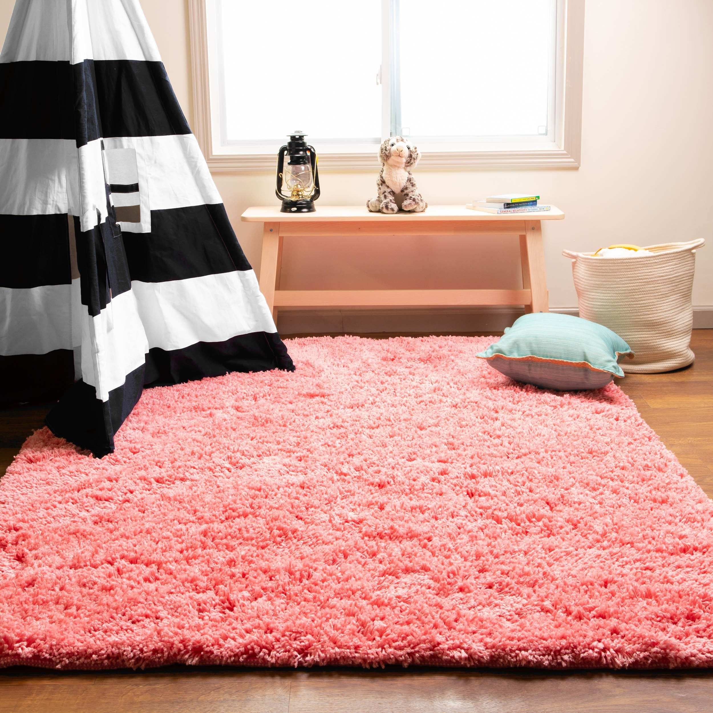 Hygee Cloud Shaggy Non Slip Rug #color_pink