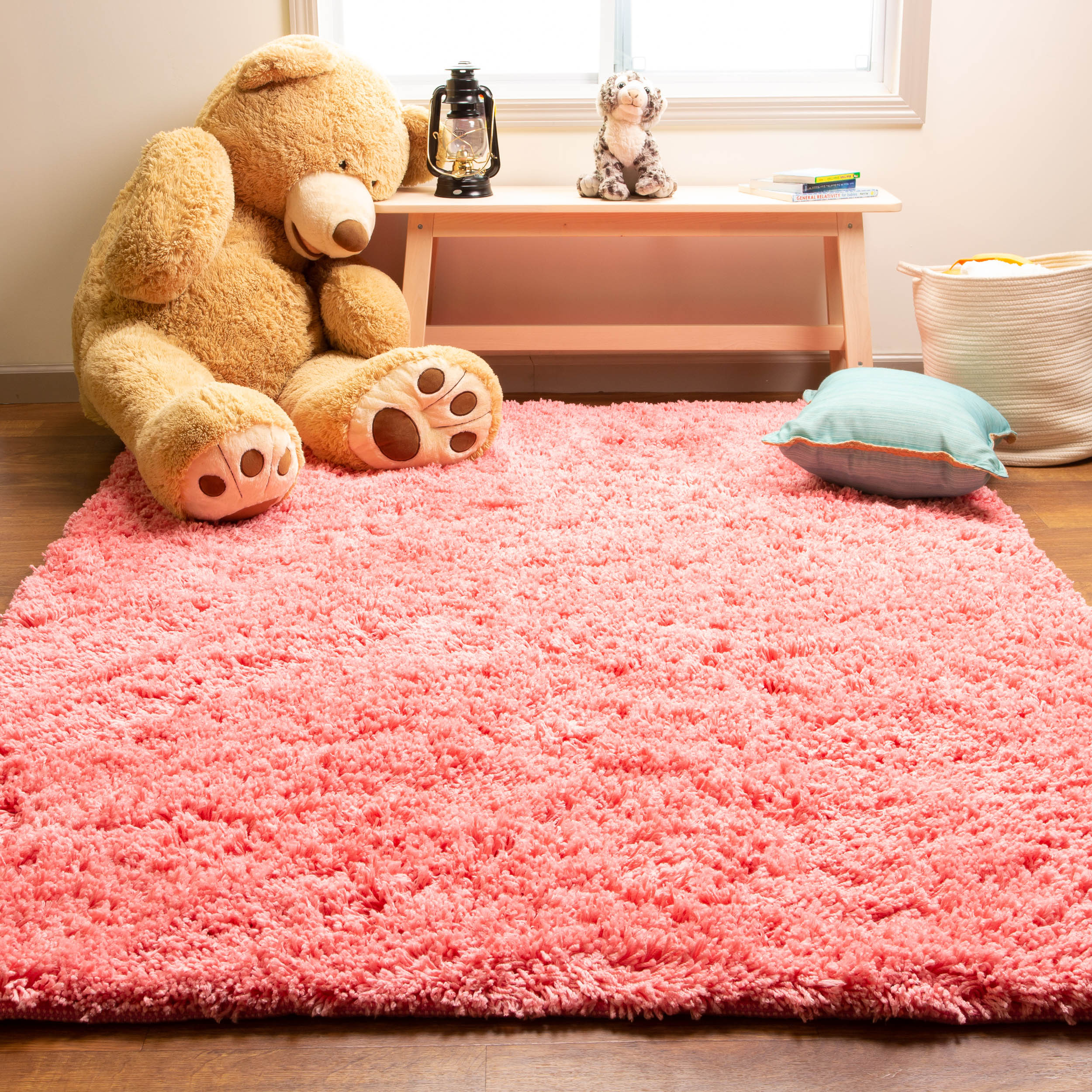 Hygee Cloud Shaggy Non Slip Rug #color_pink