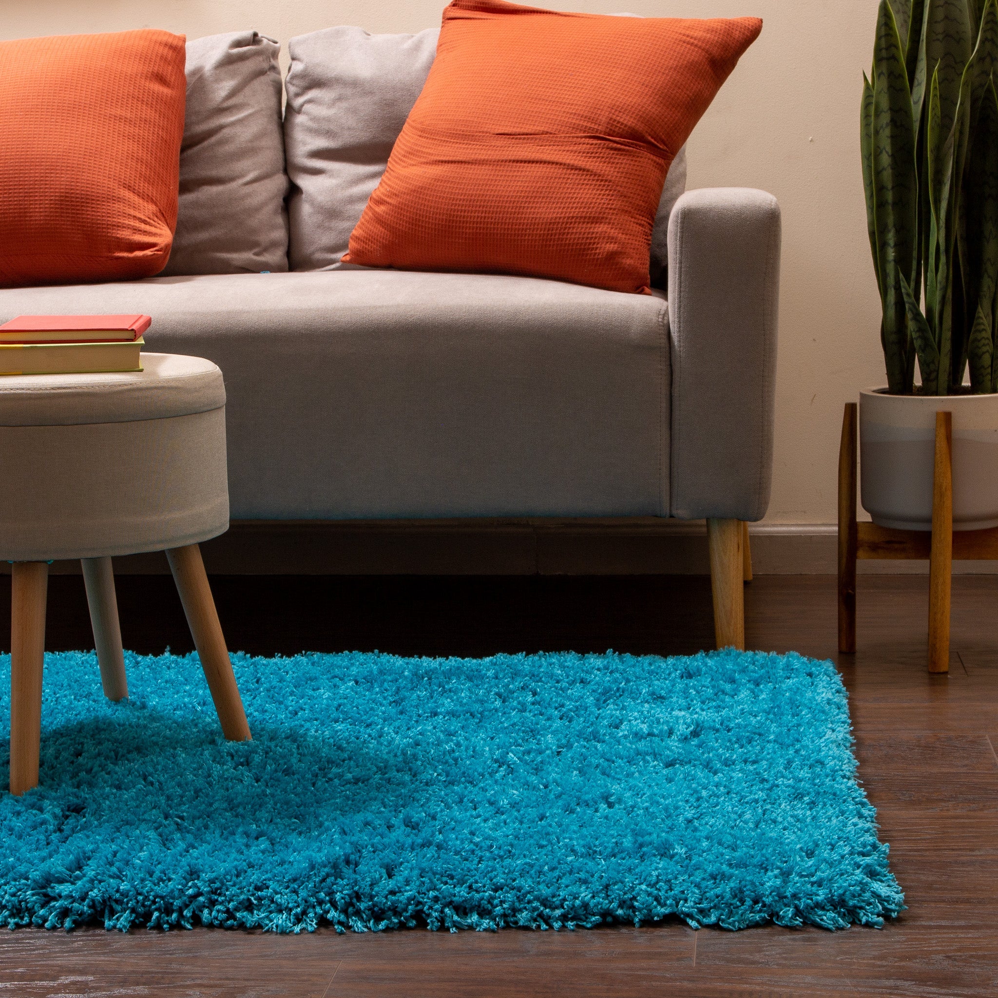 Hygee Cloud Shaggy Non Slip Rug #color_teal