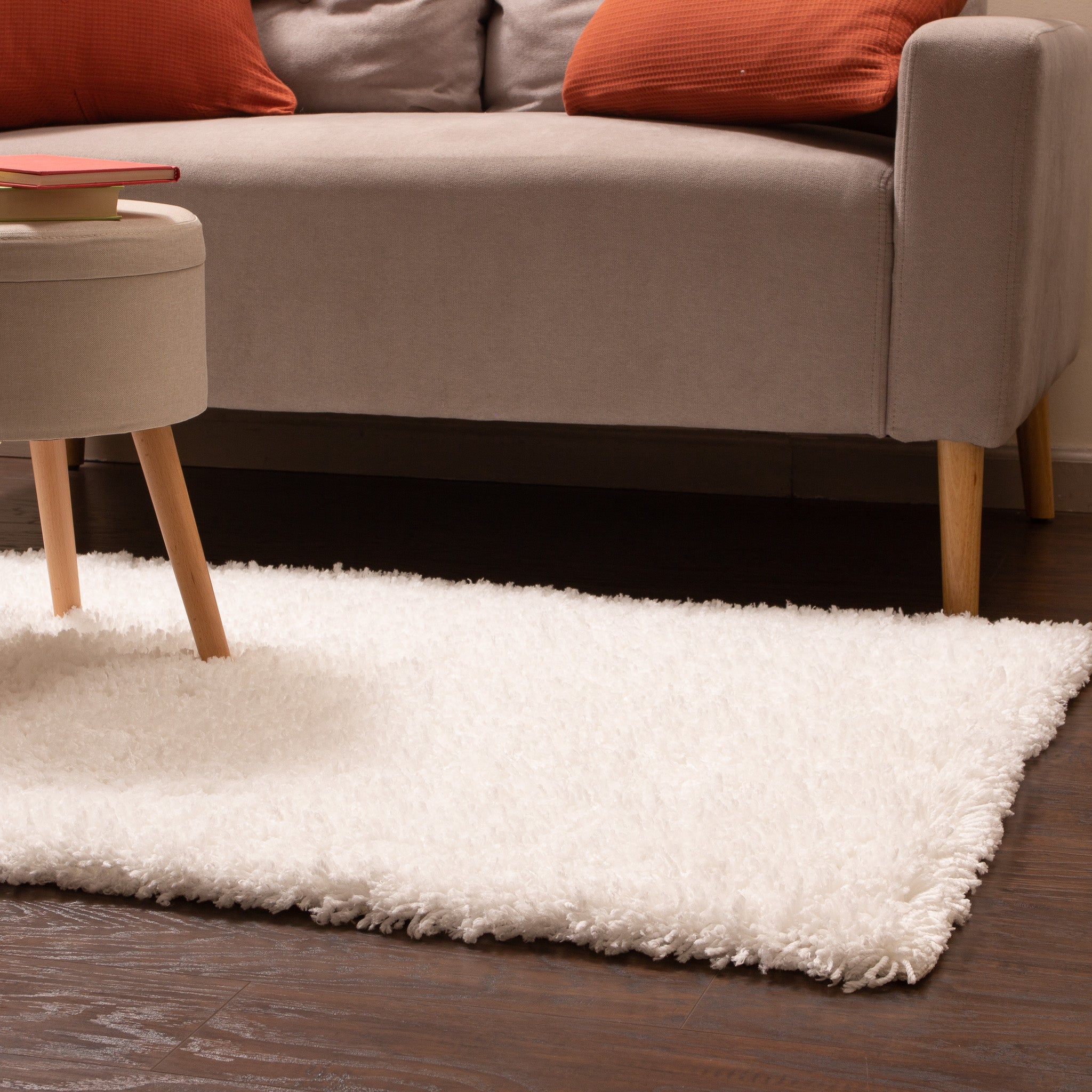 Hygee Cloud Shaggy Non Slip Rug #color_white