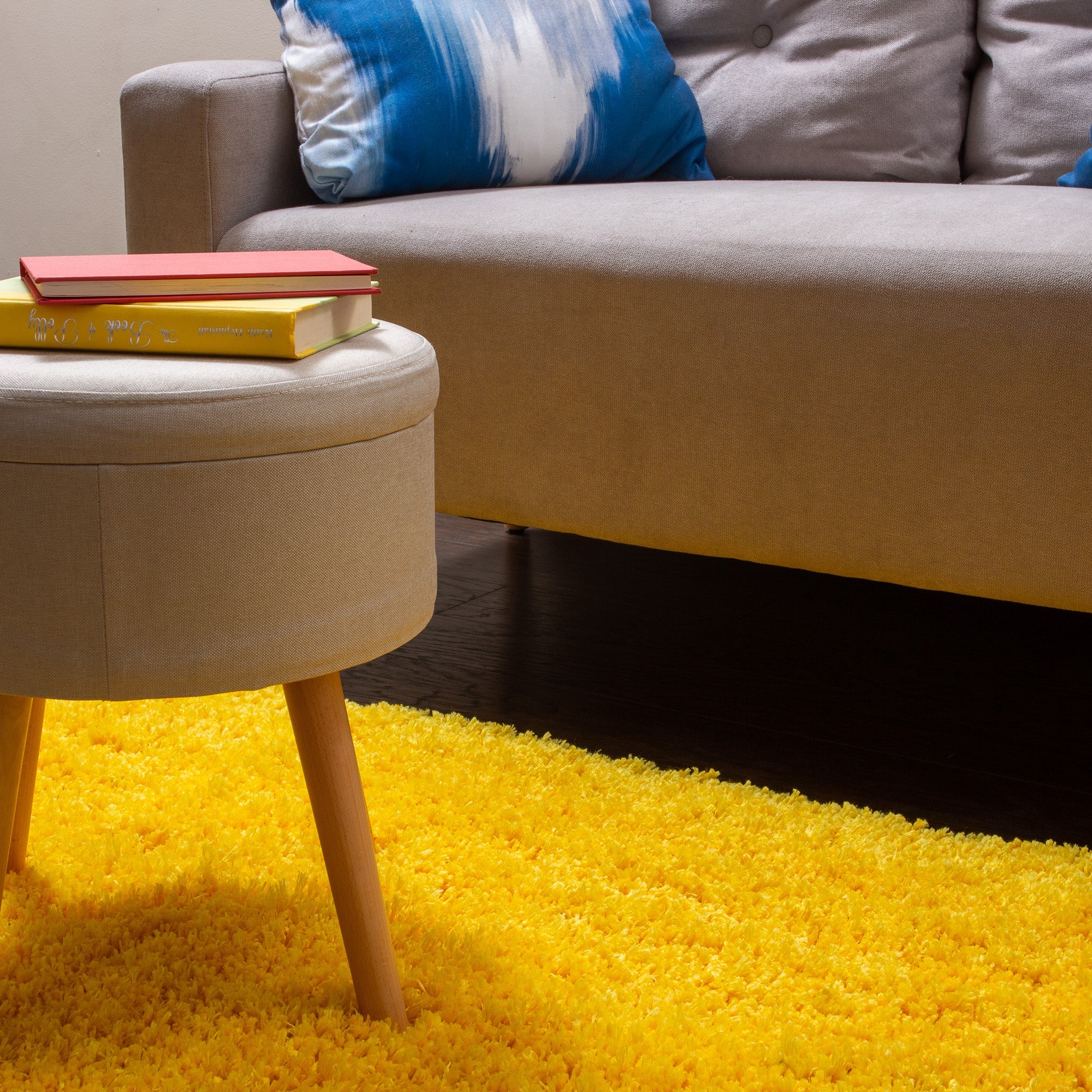 Hygee Cloud Shaggy Non Slip Rug #color_yellow