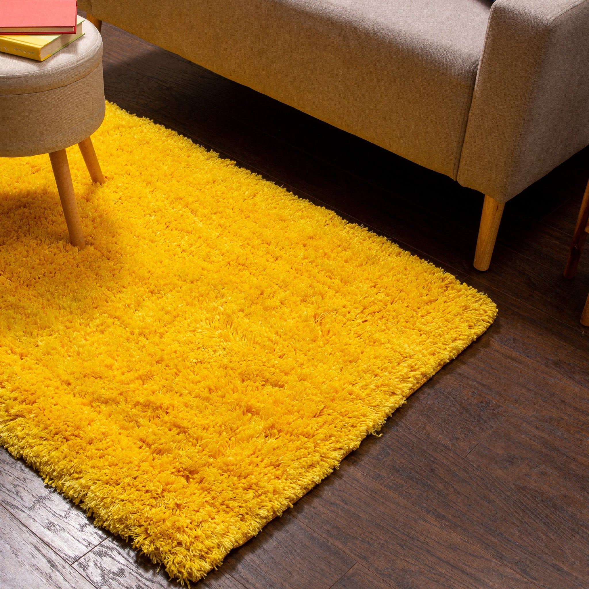 Hygee Cloud Shaggy Non Slip Rug #color_yellow