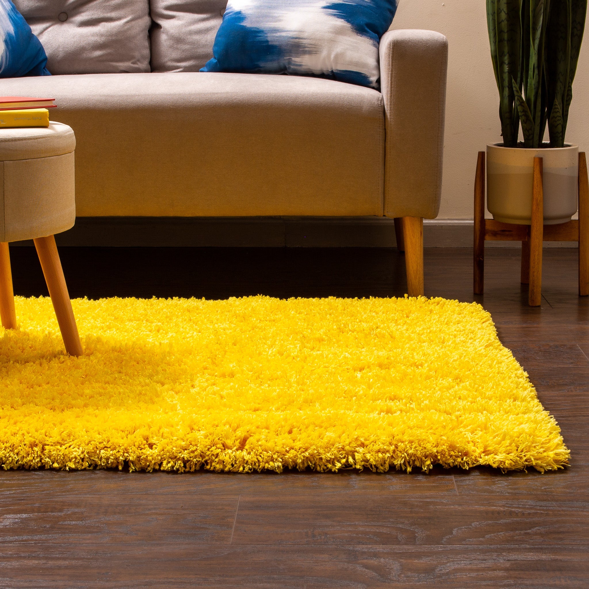 Hygee Cloud Shaggy Non Slip Rug #color_yellow