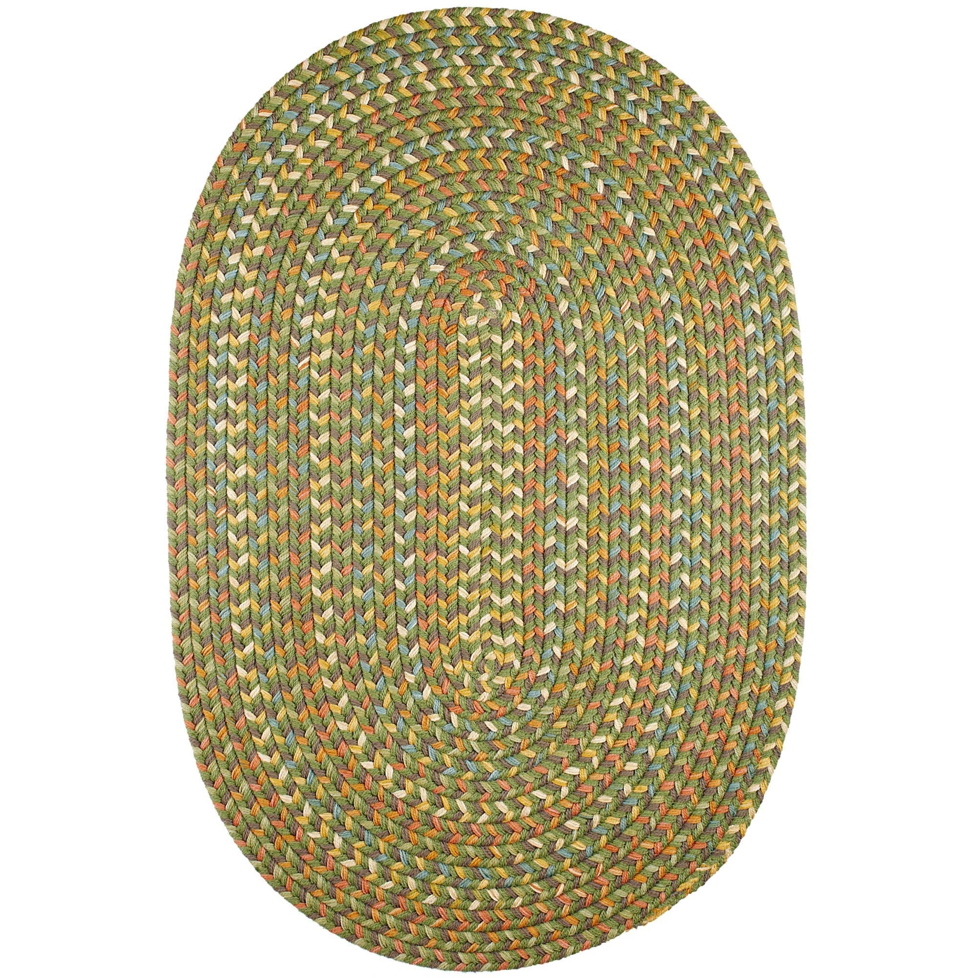 Confetti Bright & Bold 5-Carrier Braided Rug #color_olive