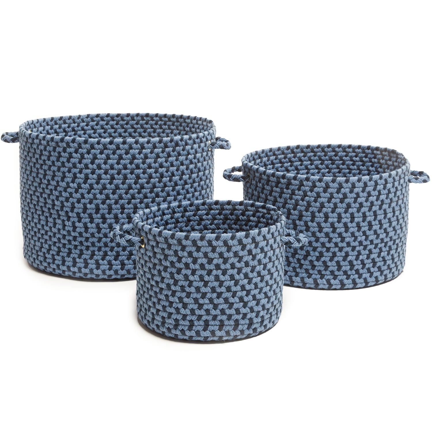 Pinecrest Rustic Braided Storage Basket #color_blue