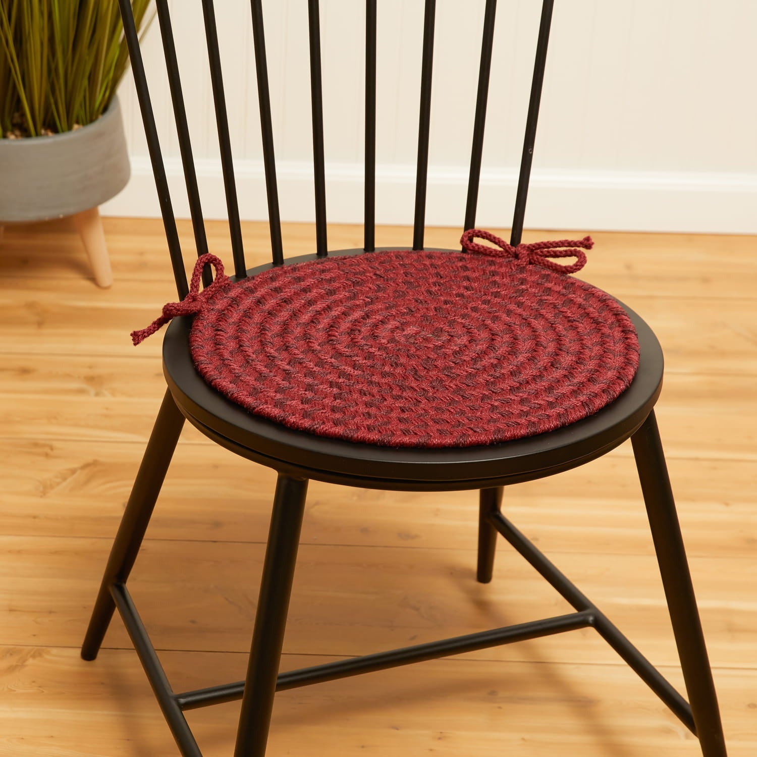 Pinecrest Braided Chair Pads #color_red