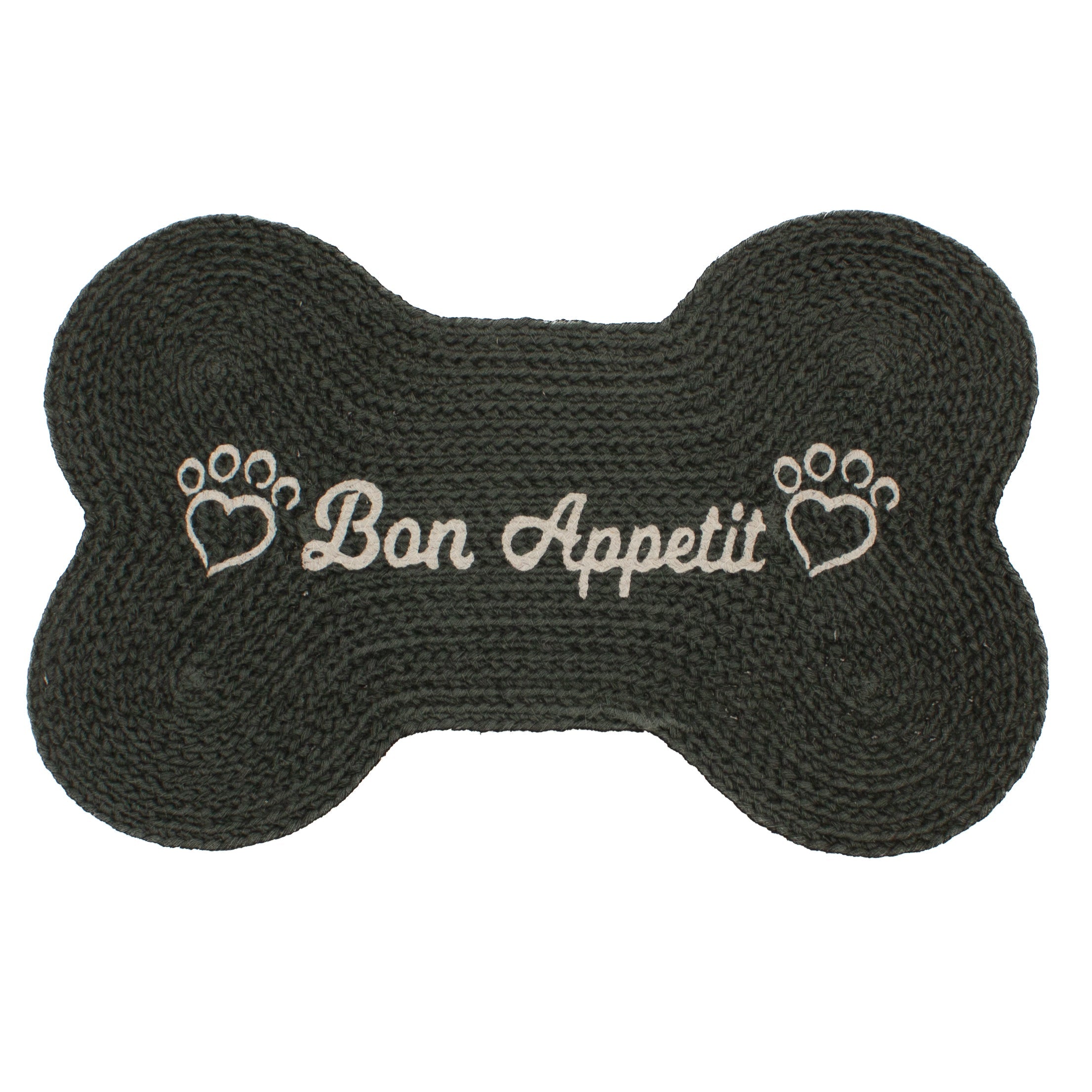 Non Slip Dog Food And Water Mat #color_charcoal