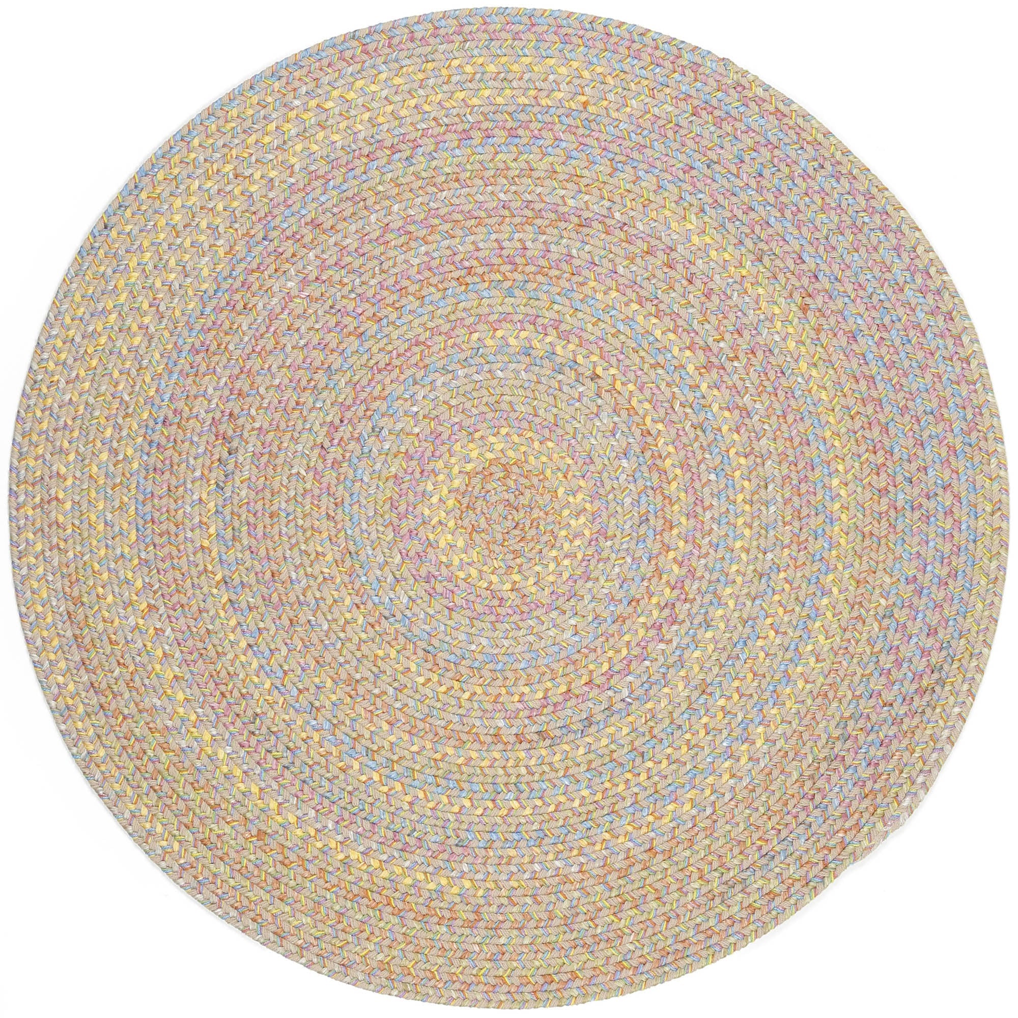 Hipster Kids and Playroom Braided Rug #color_sand beige multi