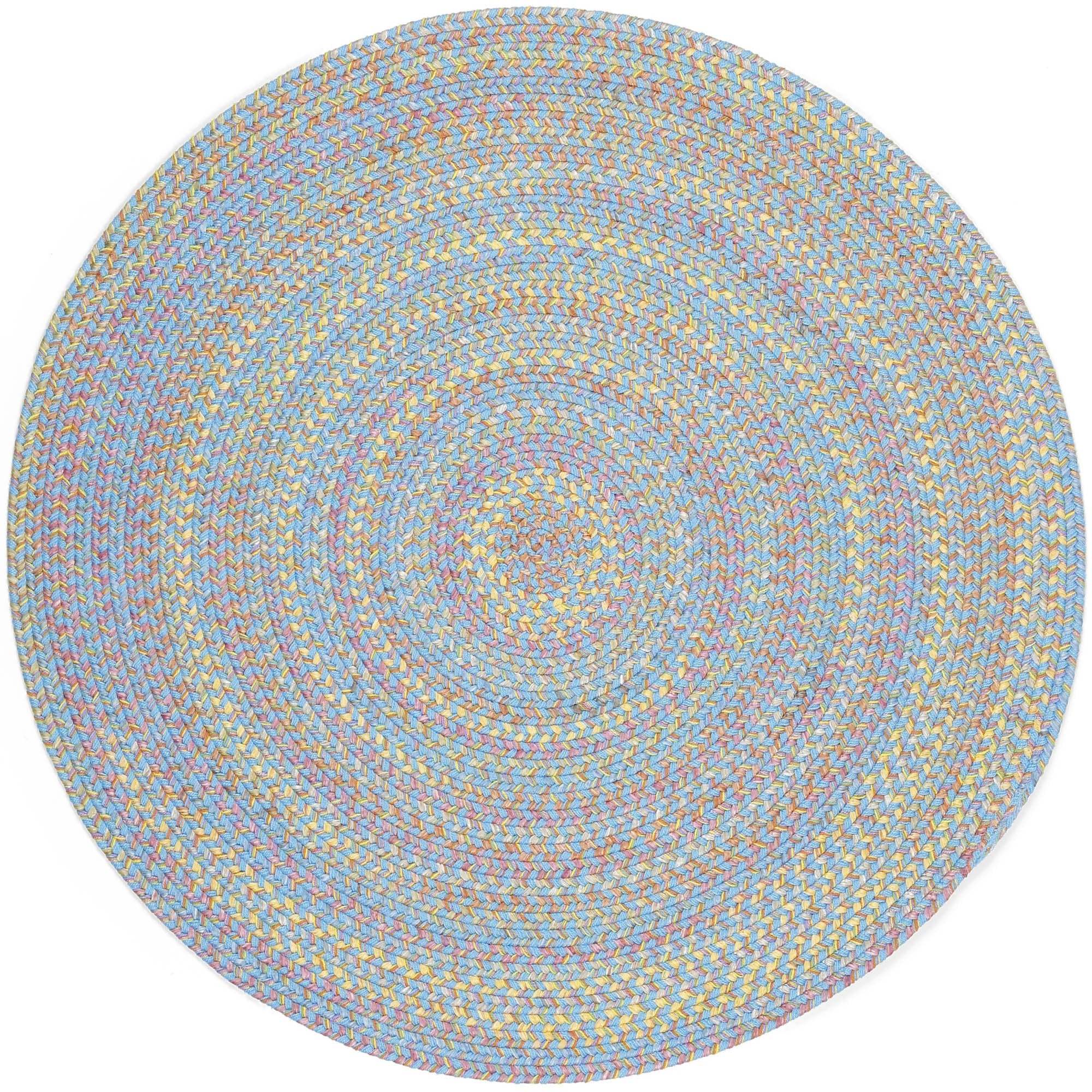 Hipster Kids and Playroom Braided Rug #color_aqua blue multi