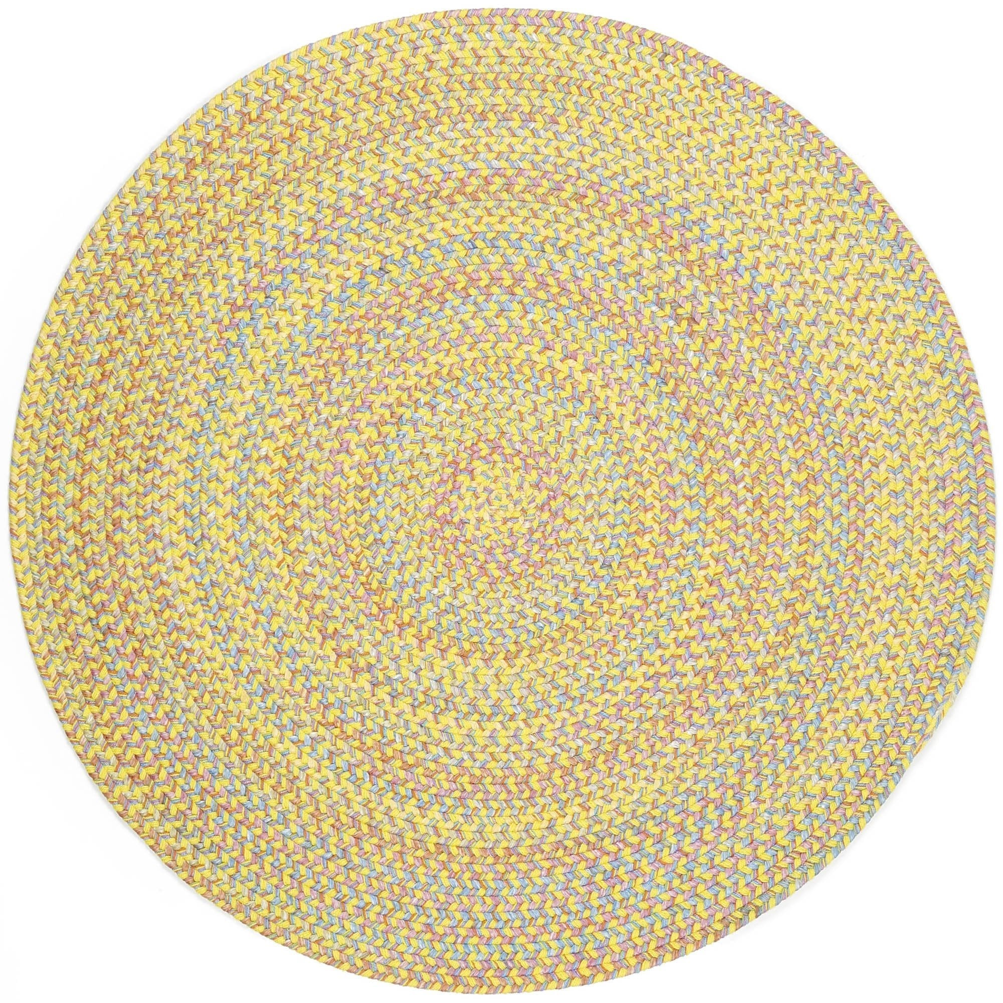 Hipster Kids and Playroom Braided Rug #color_yellow multi