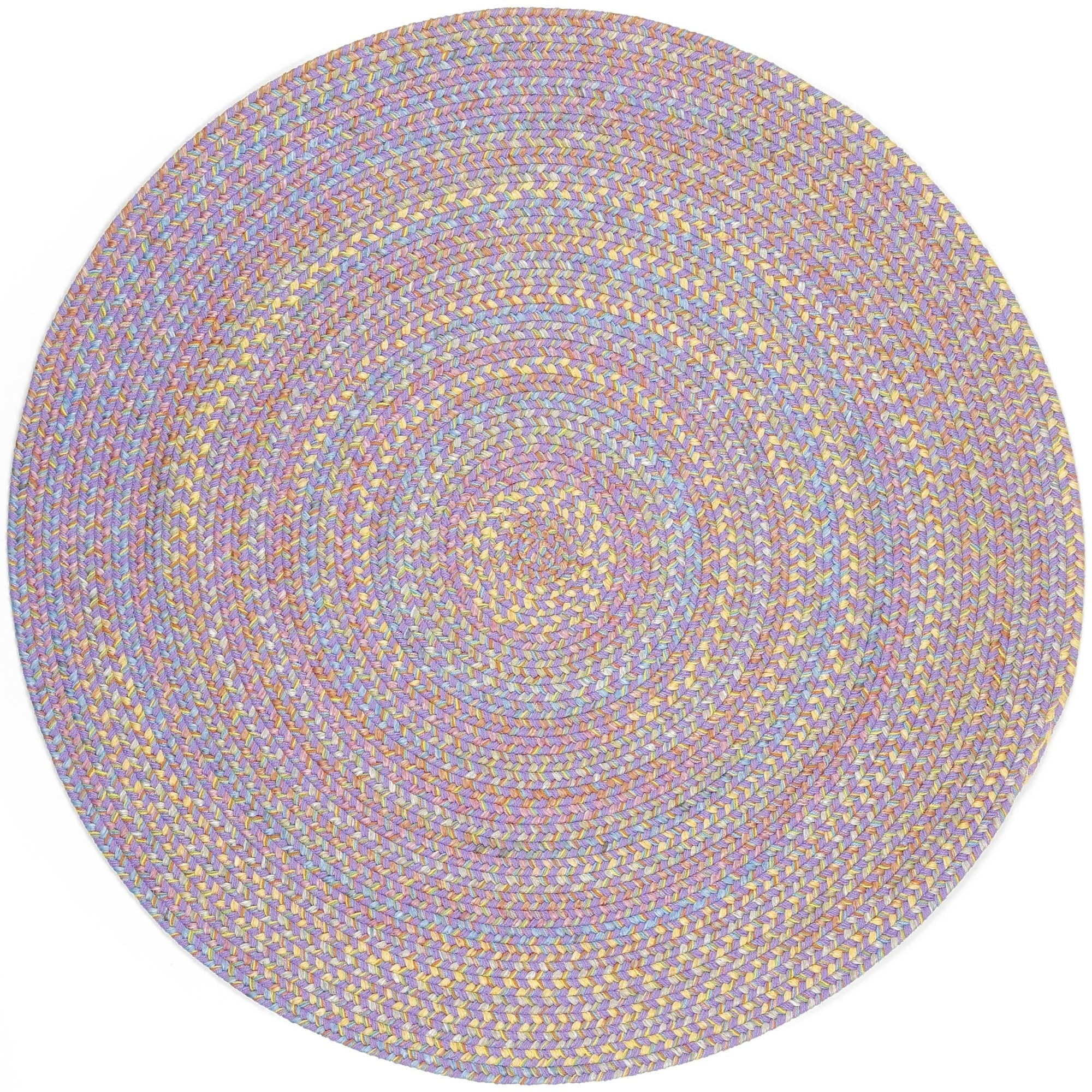 Hipster Kids and Playroom Braided Rug #color_violet multi