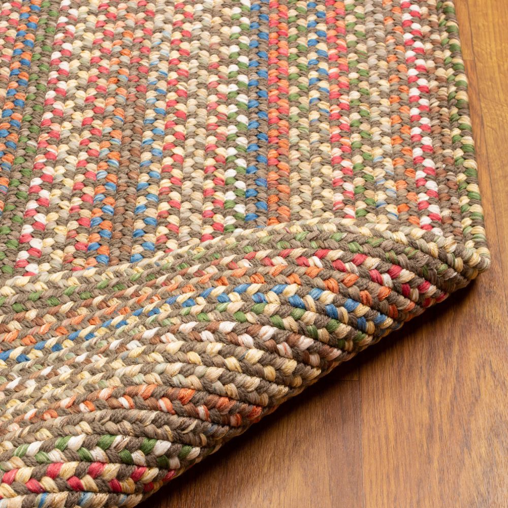 Roxbury Colorful Indoor / Outdoor Braided Rug #color_dk taupe