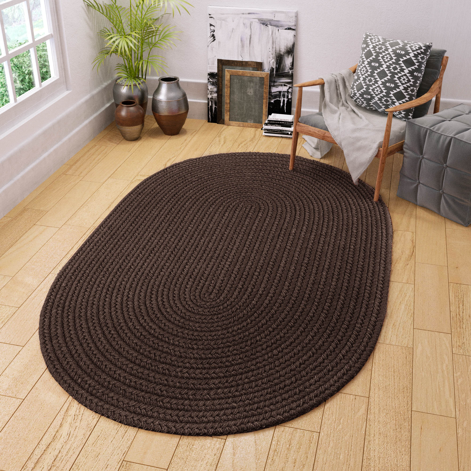 Maui Braided Ultra Durable Outdoor Rug #color_brown