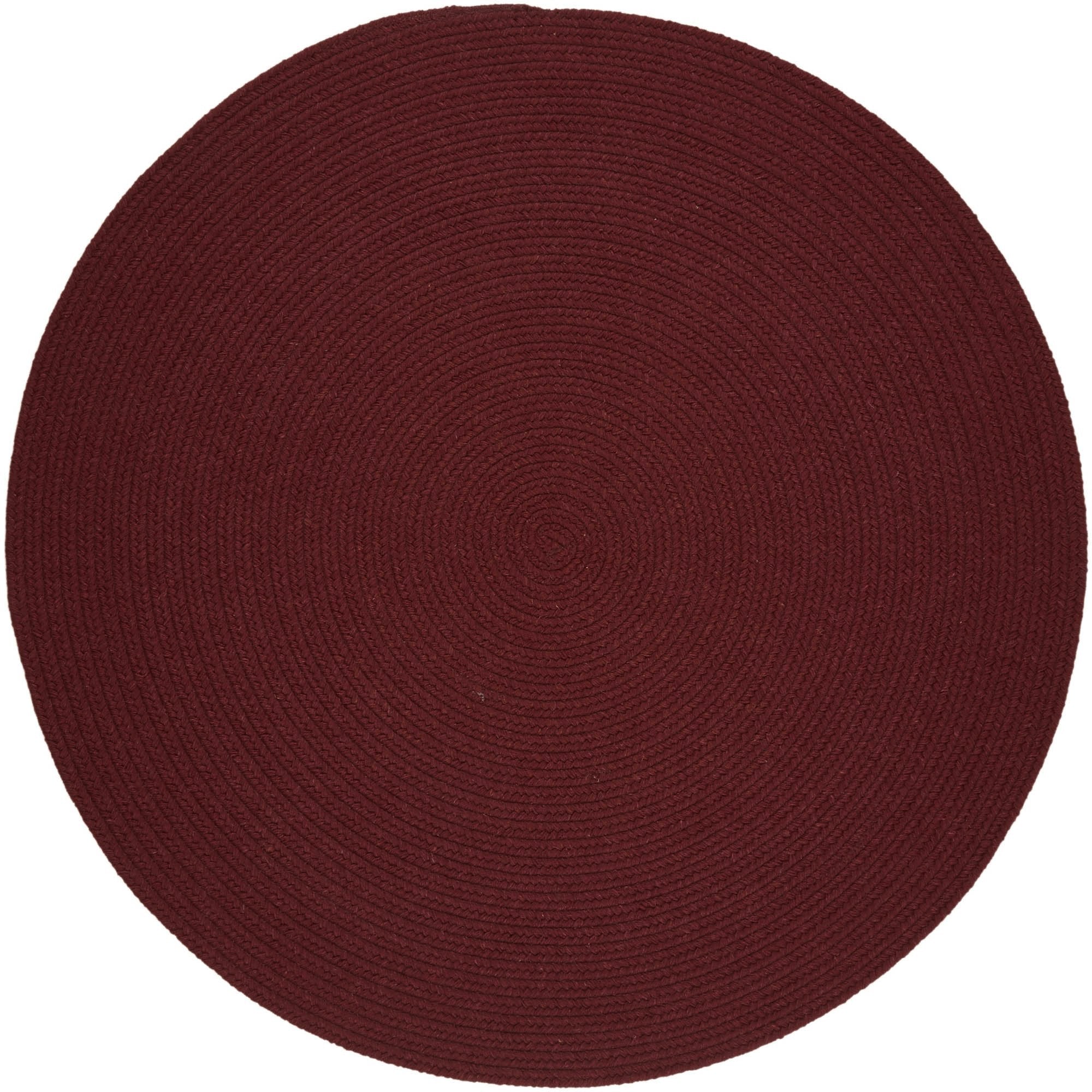 Pura Braided Wool Rug #color_red wine