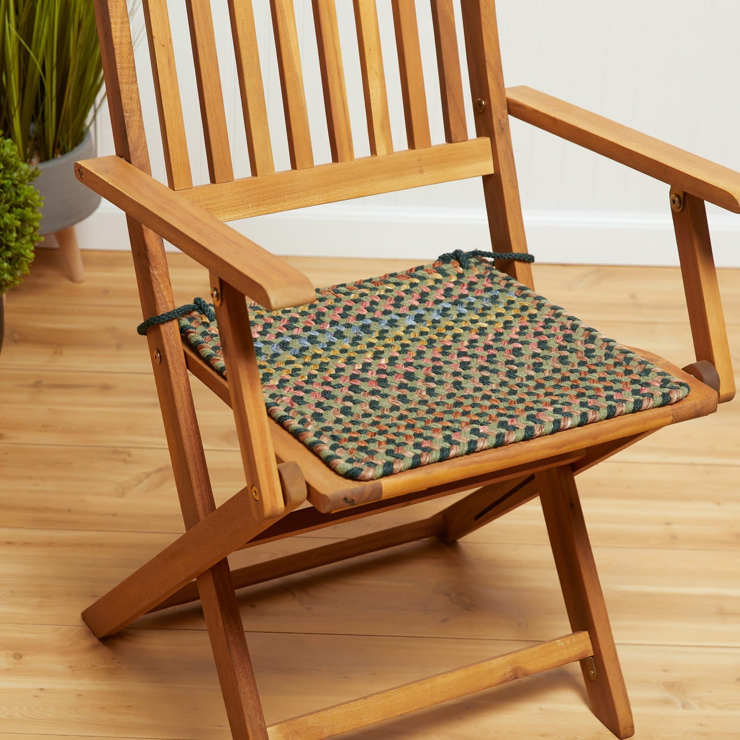 Sanford Braided Chair Pads #color_forest multi