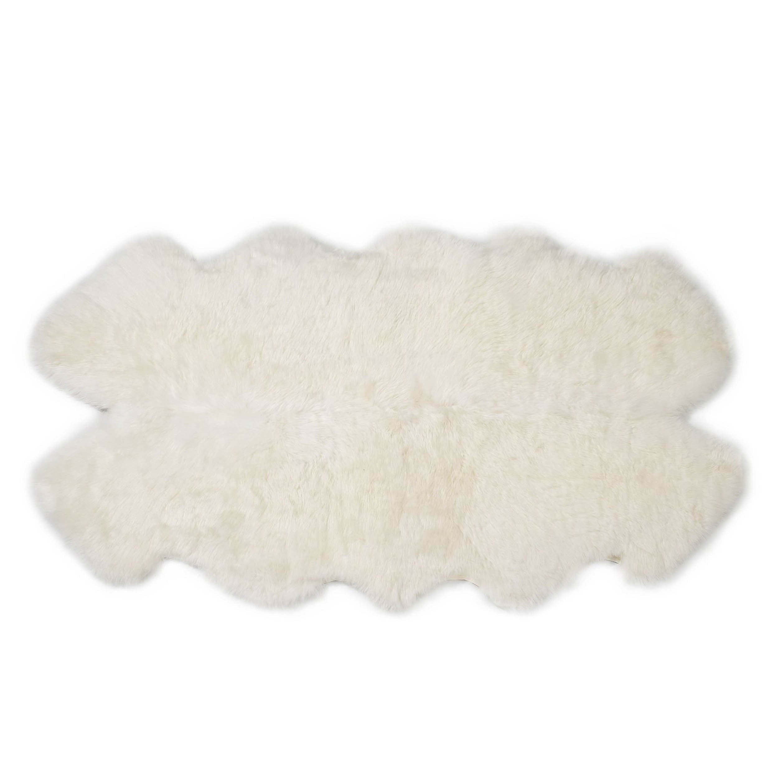 Natural Sheepskin Rug Shearling Fur Pelt #color_ivory