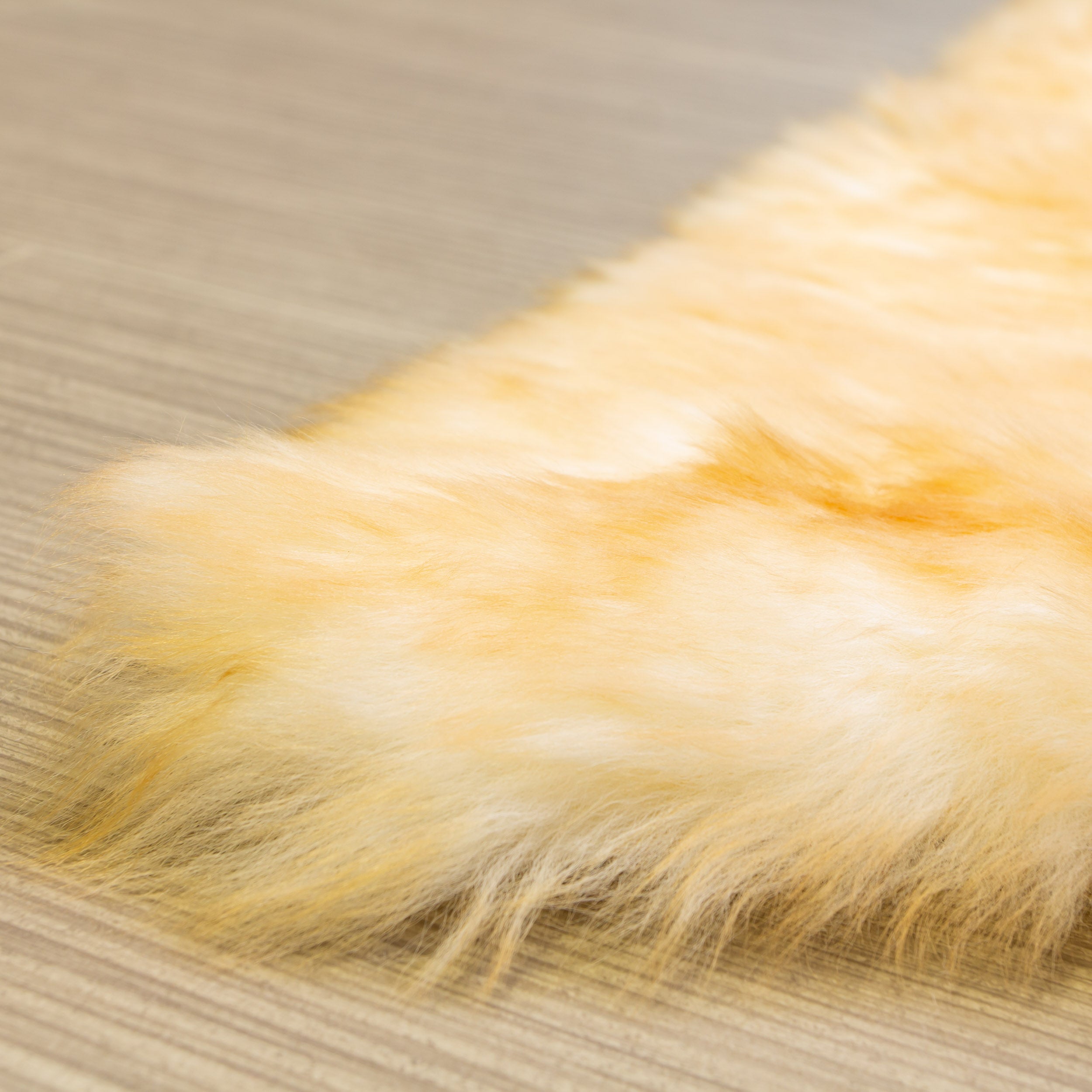 Natural Sheepskin Rug Shearling Fur Pelt #color_brown tips
