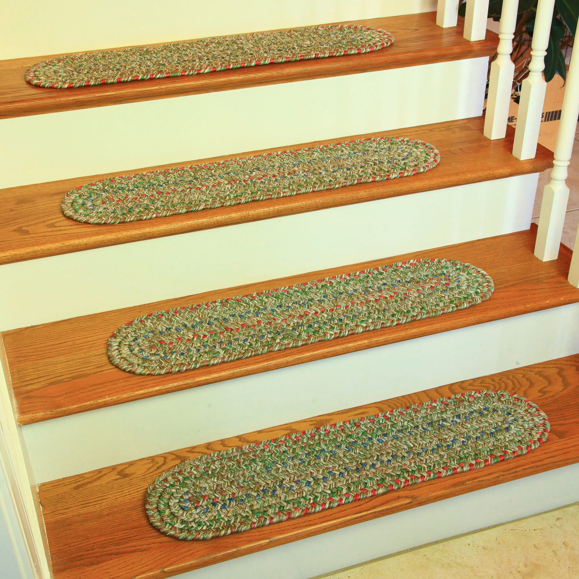 Sophia Braided Stair Treads #color_moss green