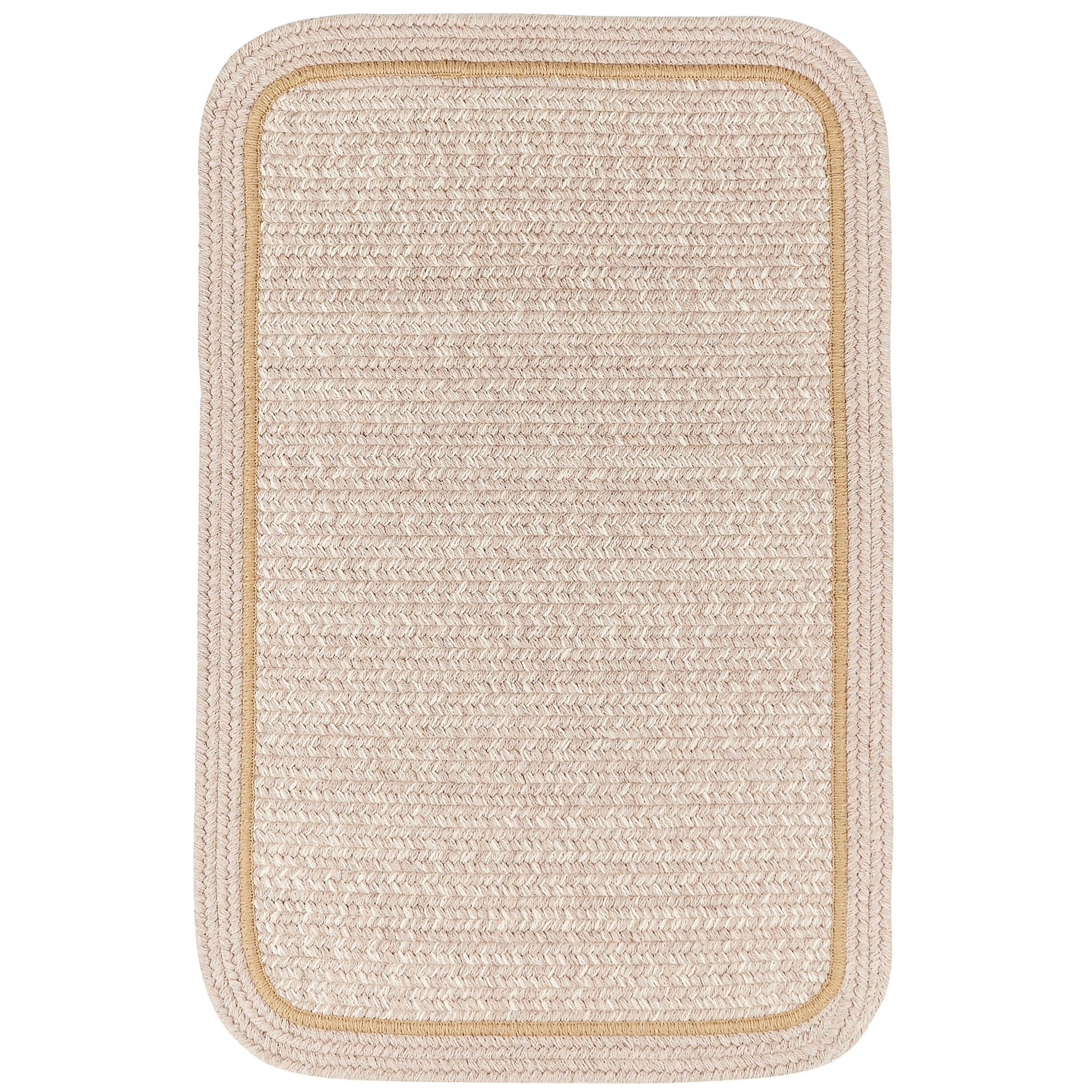 Woolmade Rounded Rectangle Braided Rug #color_sesame