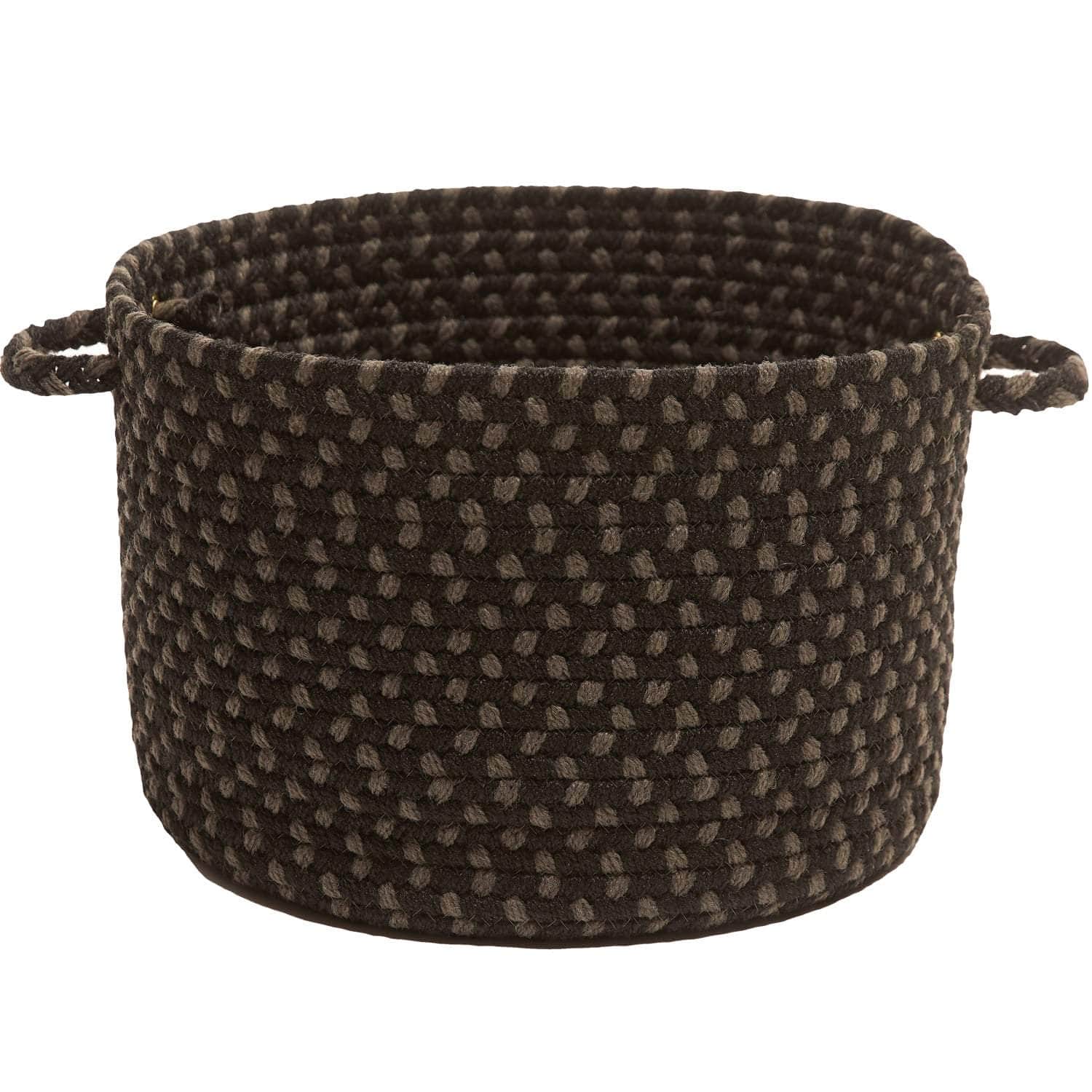 Pinecrest Rustic Braided Storage Basket #color_black