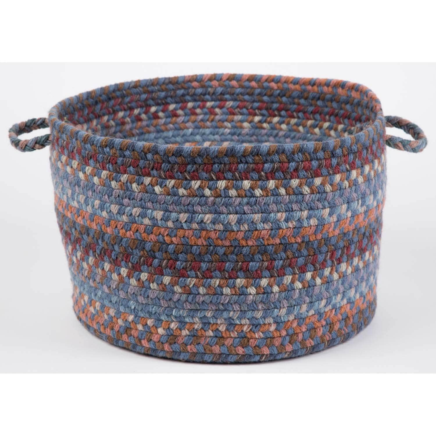 Tribeca Rope Storage Wool Basket #color_blue dragon