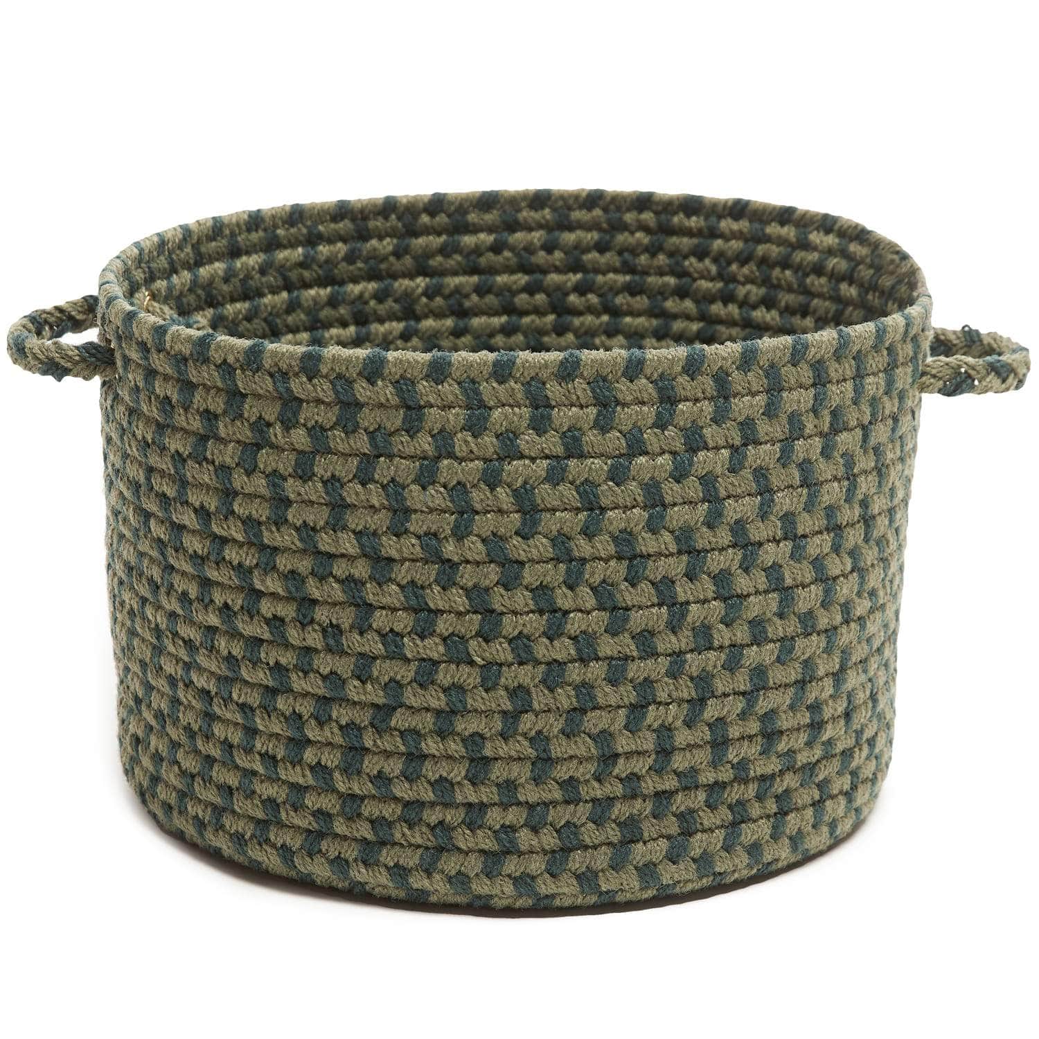 Pinecrest Rustic Braided Storage Basket #color_green