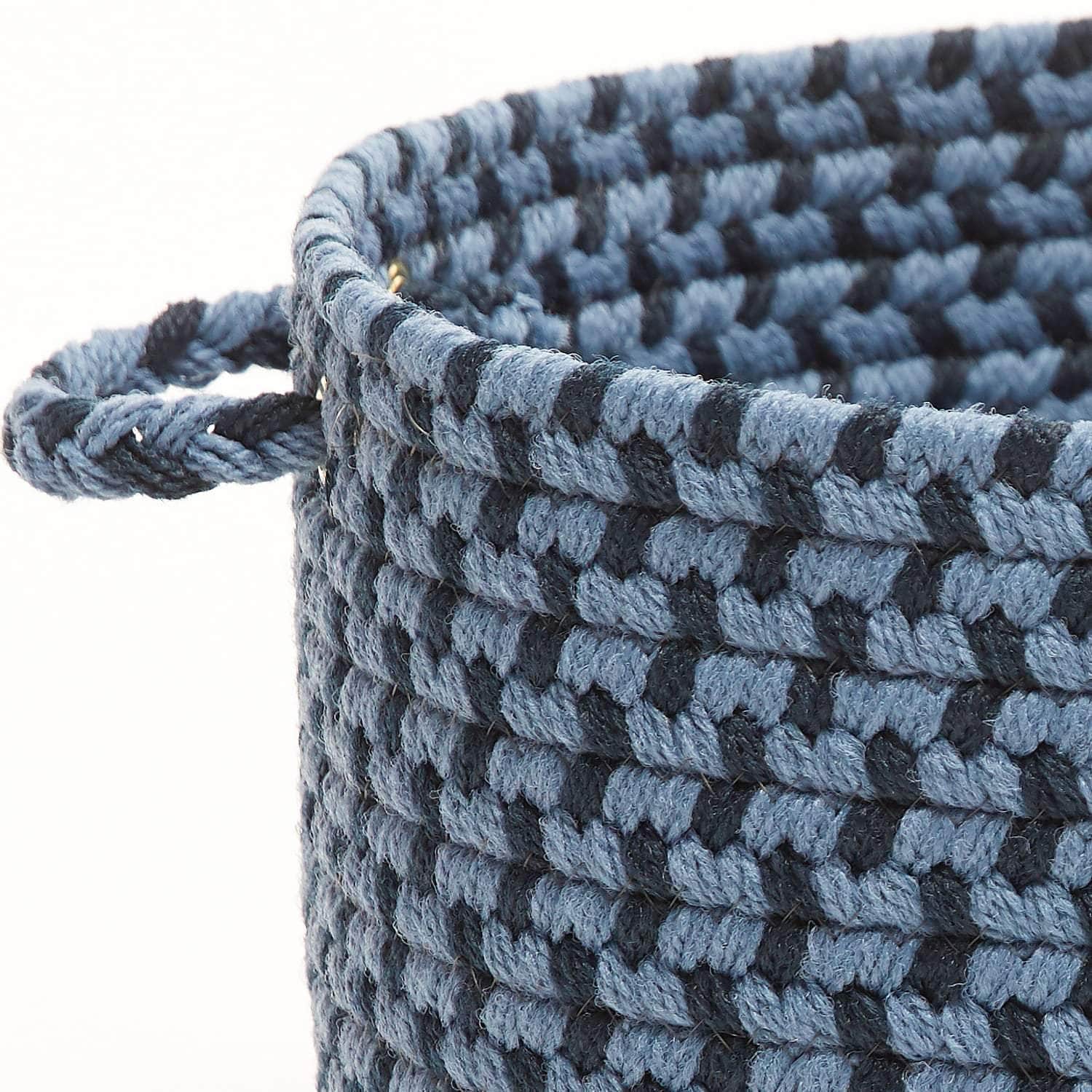 Pinecrest Rustic Braided Storage Basket #color_blue