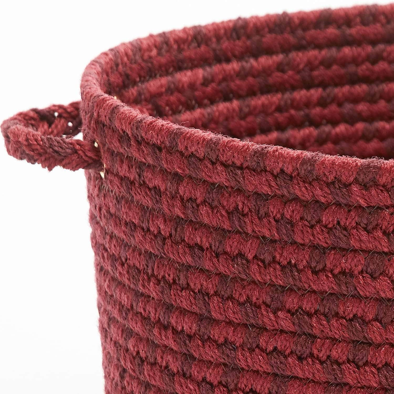 Pinecrest Rustic Braided Storage Basket #color_red