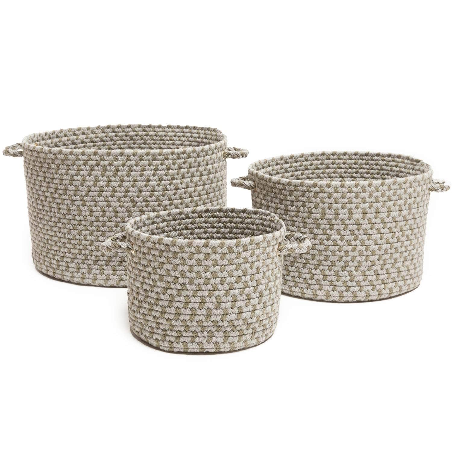 Pinecrest Rustic Braided Storage Basket #color_frosty