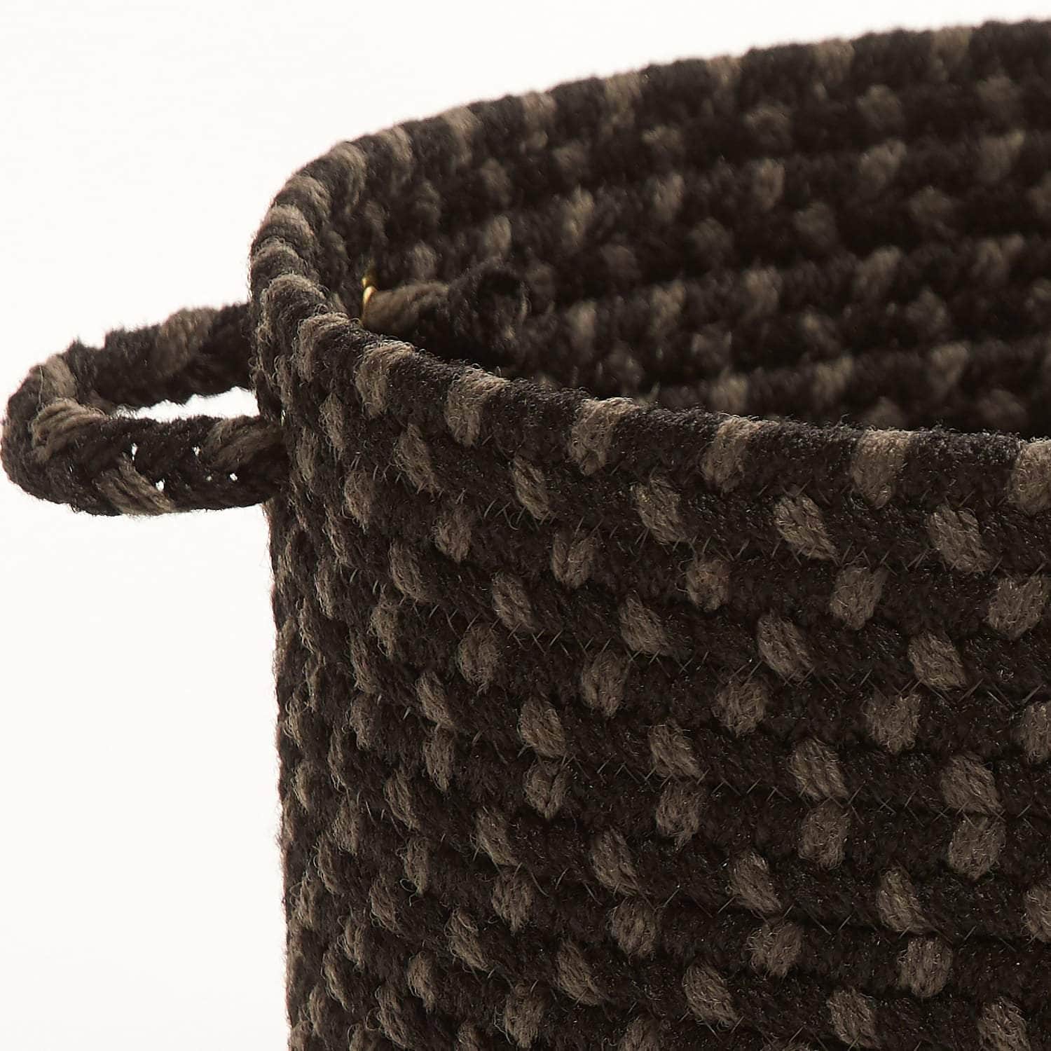 Pinecrest Rustic Braided Storage Basket #color_black