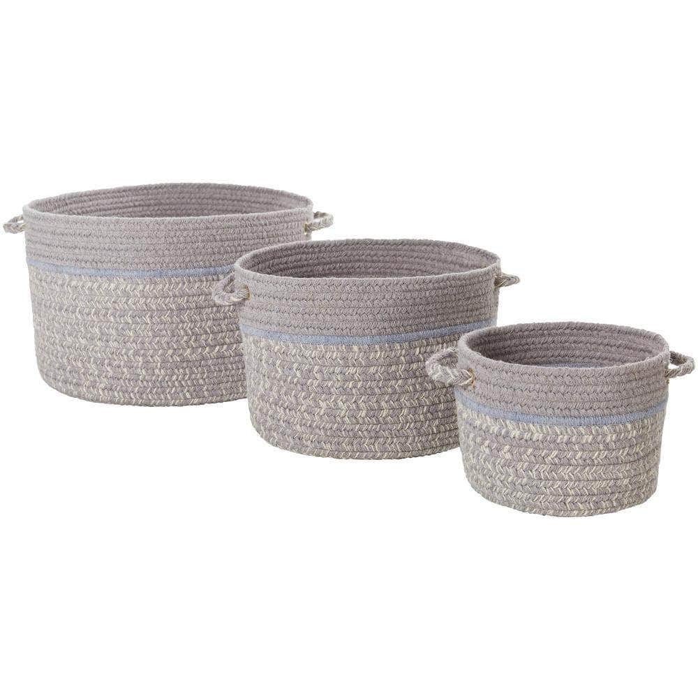 Woolmade Rope Storage Wool Basket #color_silvermist