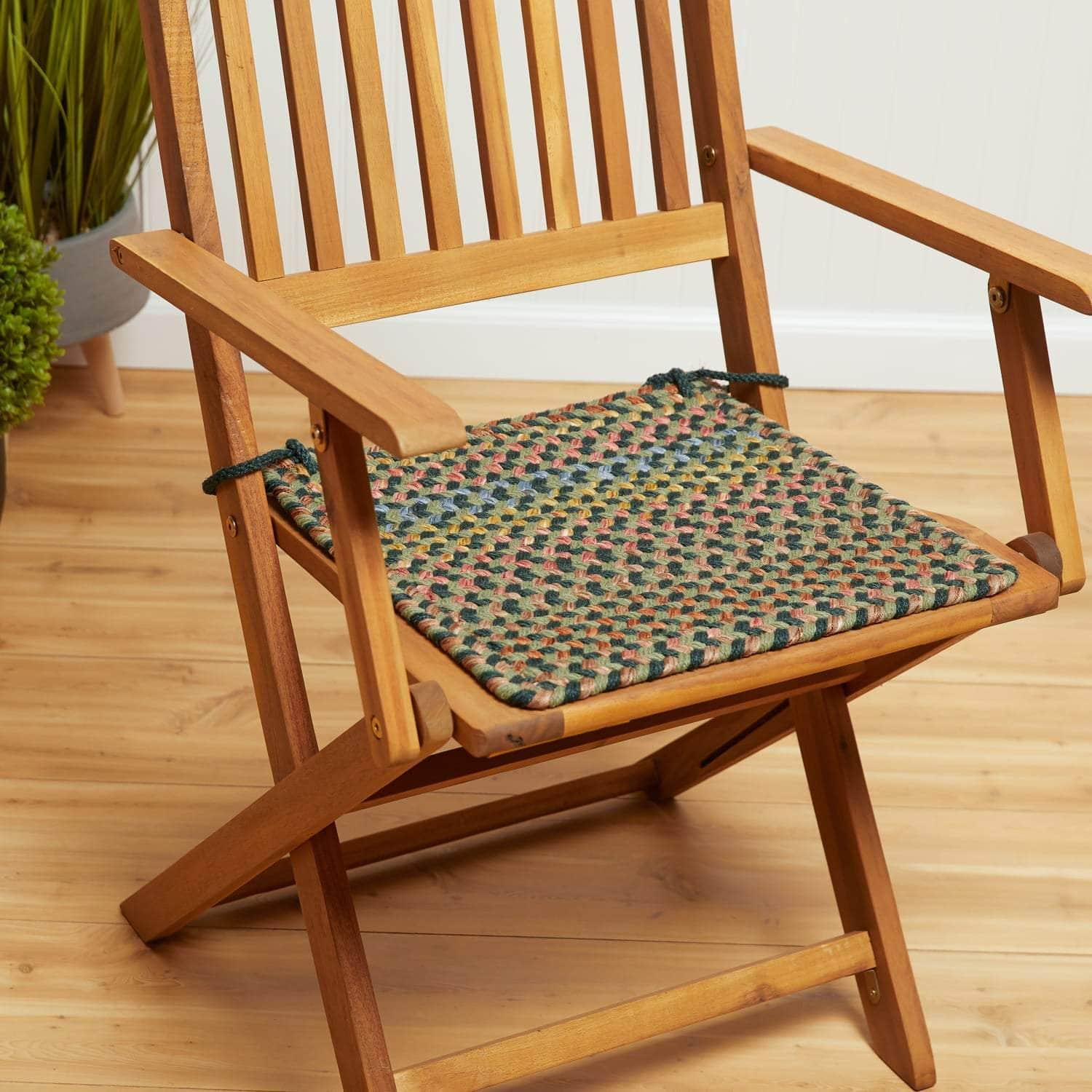 Sanford Braided Chair Pads #color_forest multi