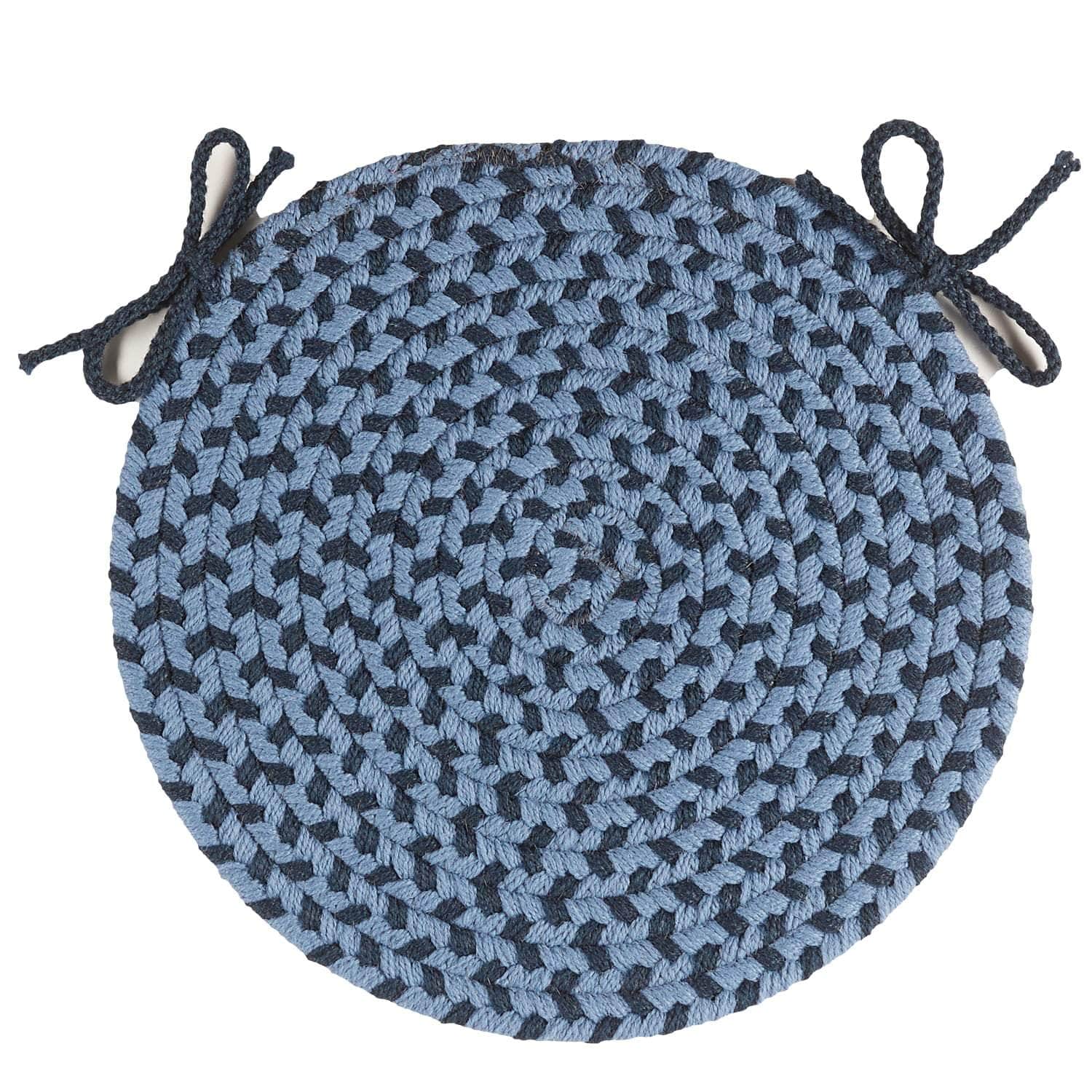 Pinecrest Braided Chair Pads #color_blue
