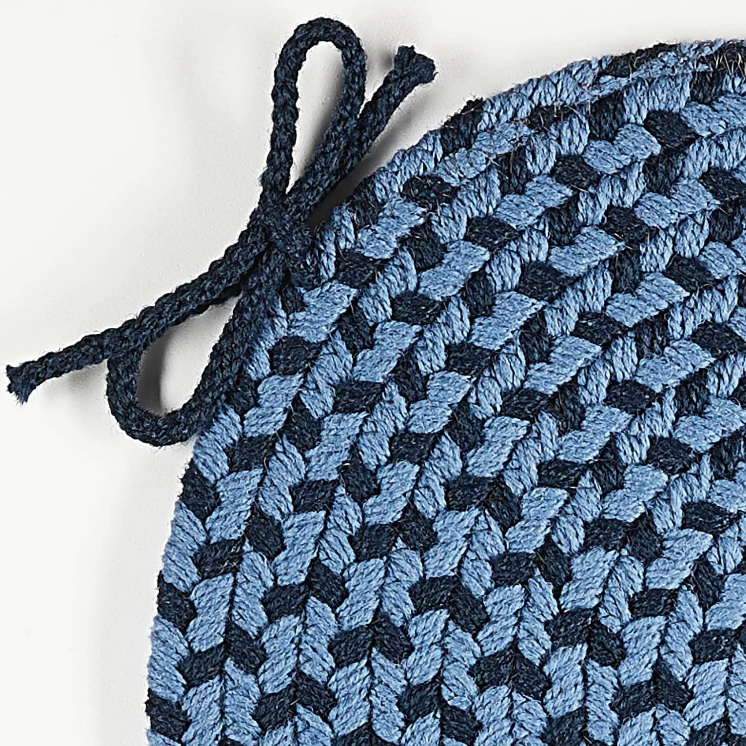 Pinecrest Braided Chair Pads #color_blue