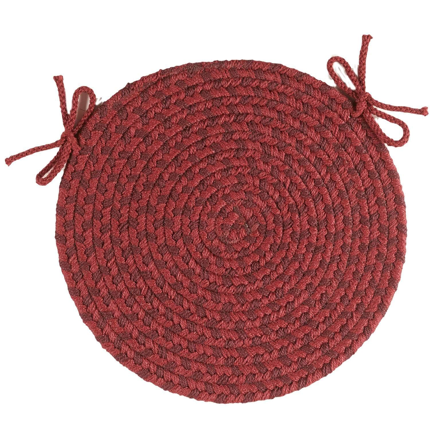 Pinecrest Braided Chair Pads #color_red