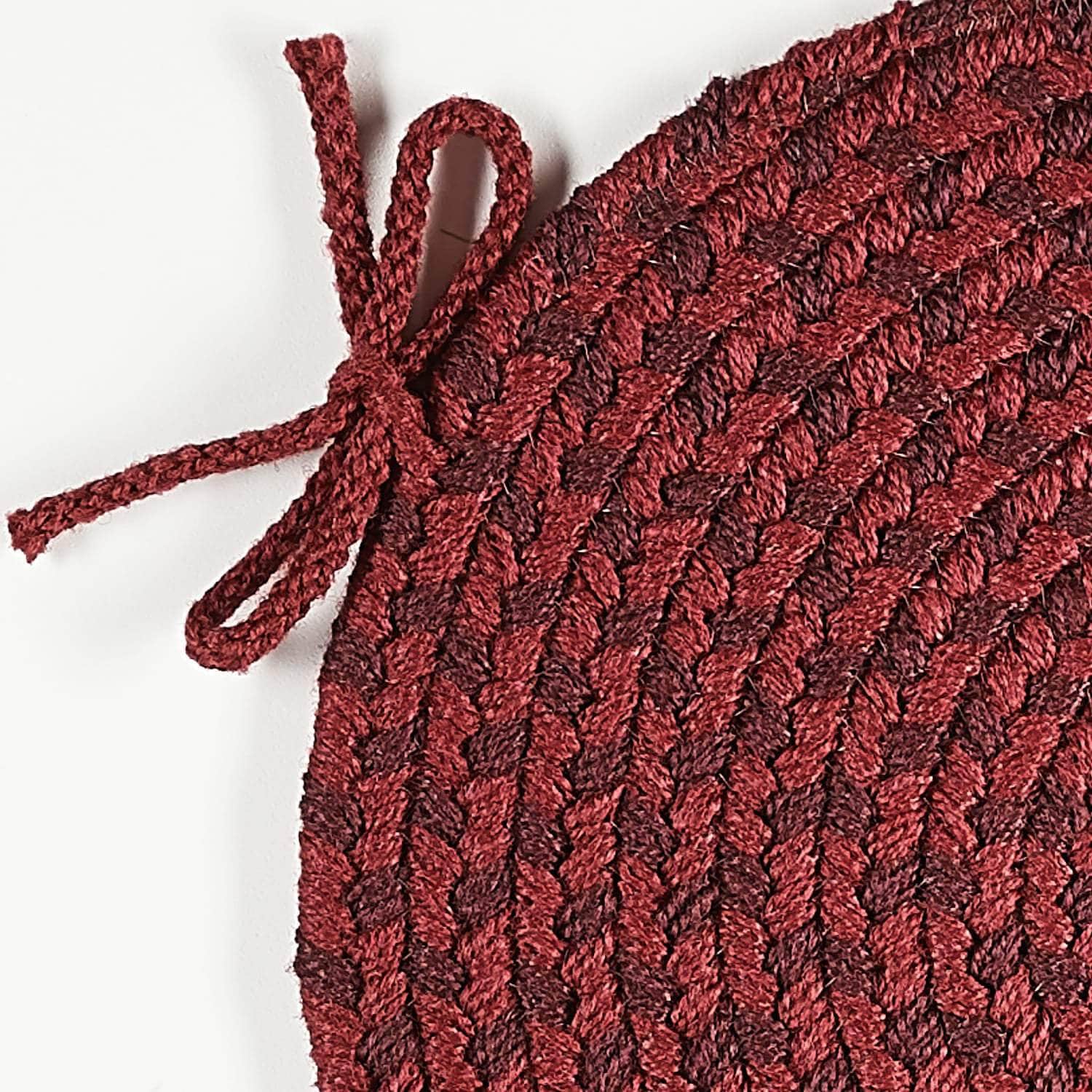 Pinecrest Braided Chair Pads #color_red