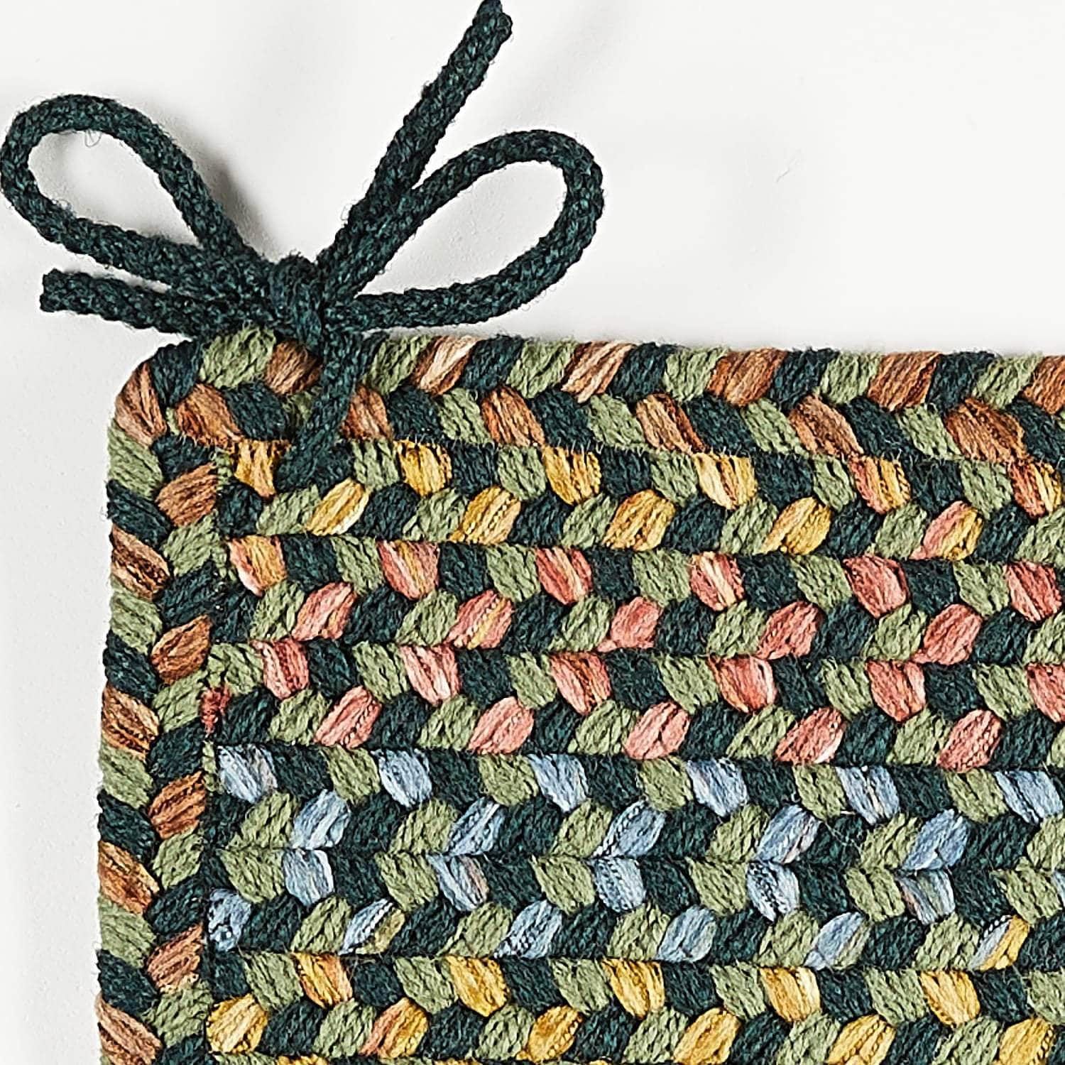 Sanford Braided Chair Pads #color_forest multi