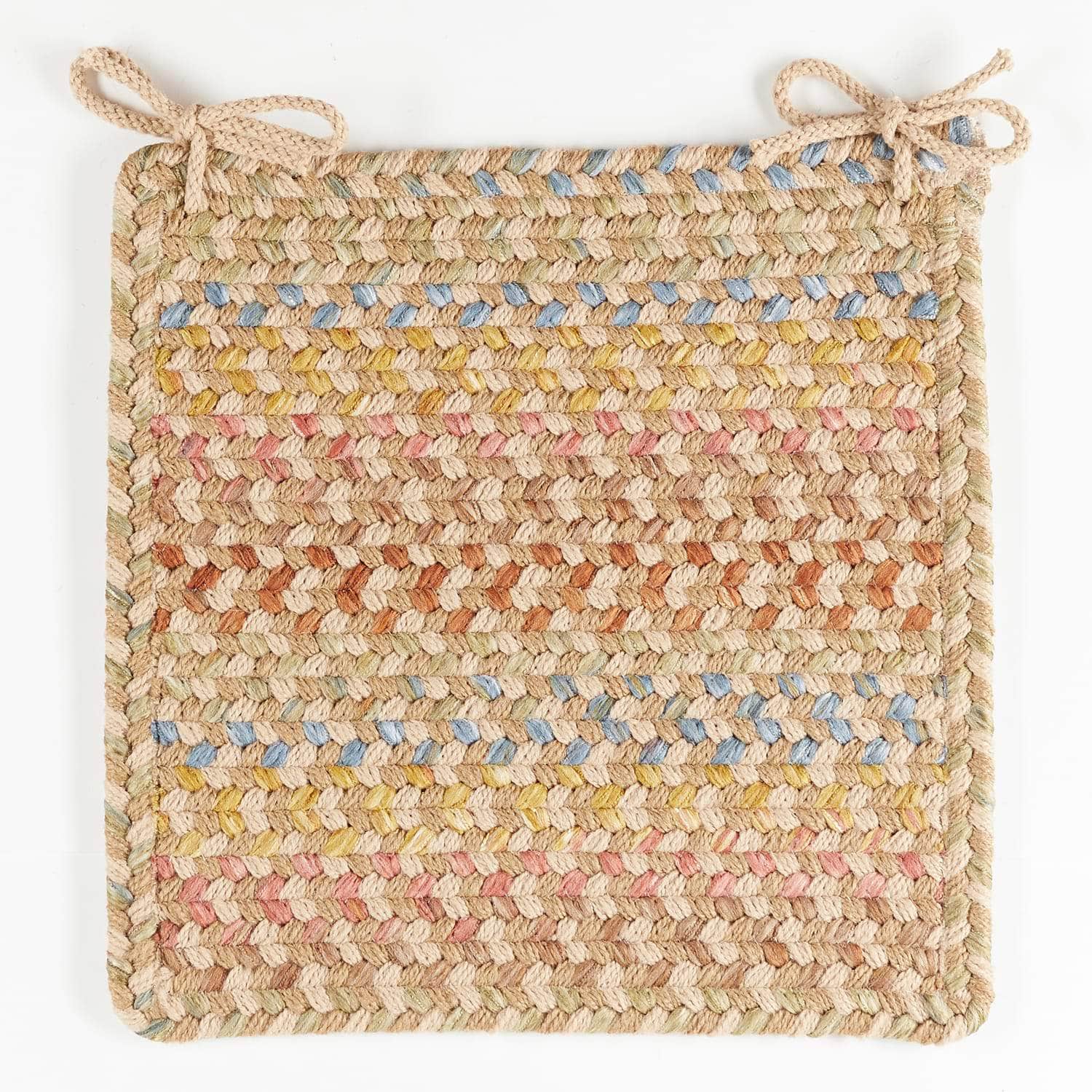 Sanford Braided Chair Pads #color_khaki multi