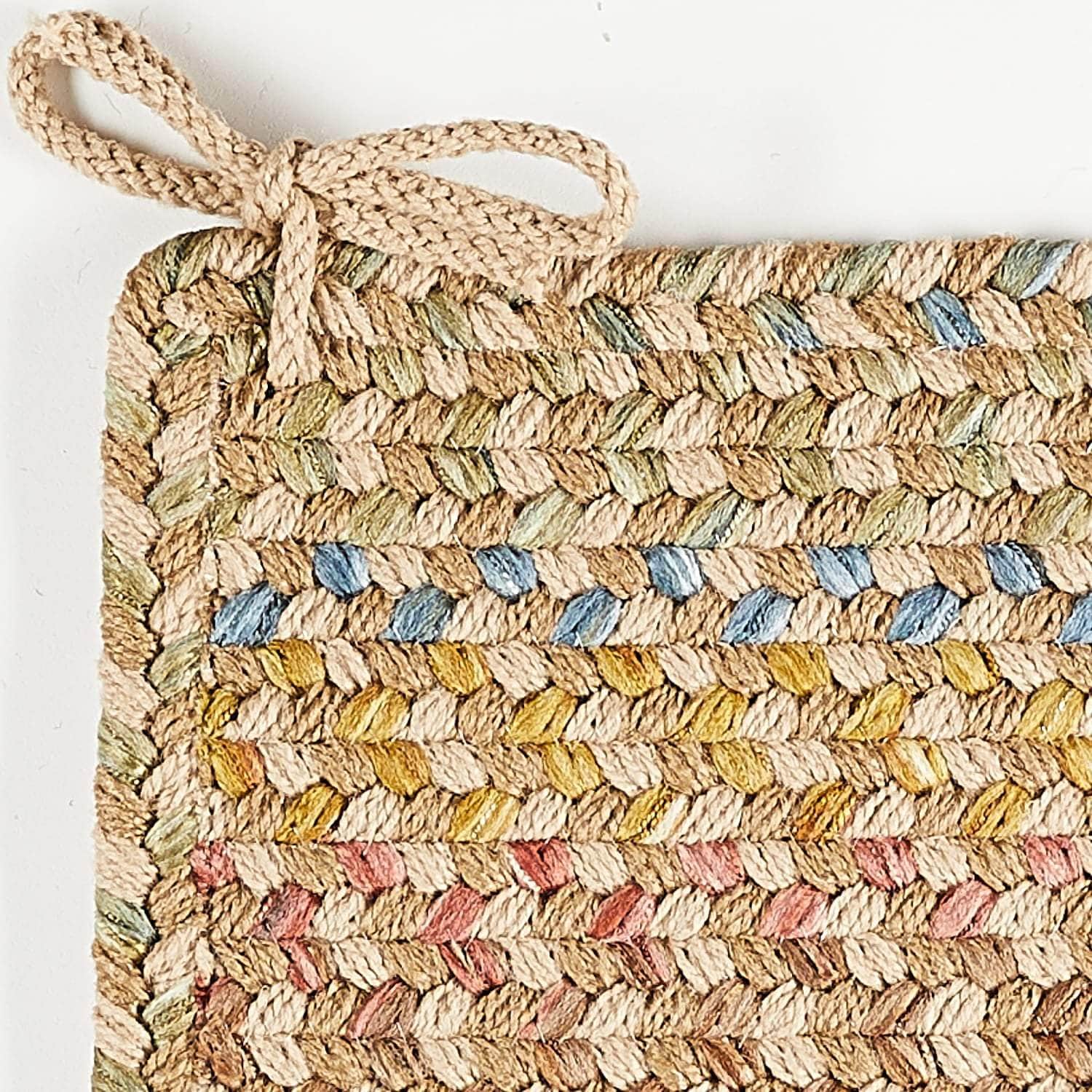Sanford Braided Chair Pads #color_khaki multi