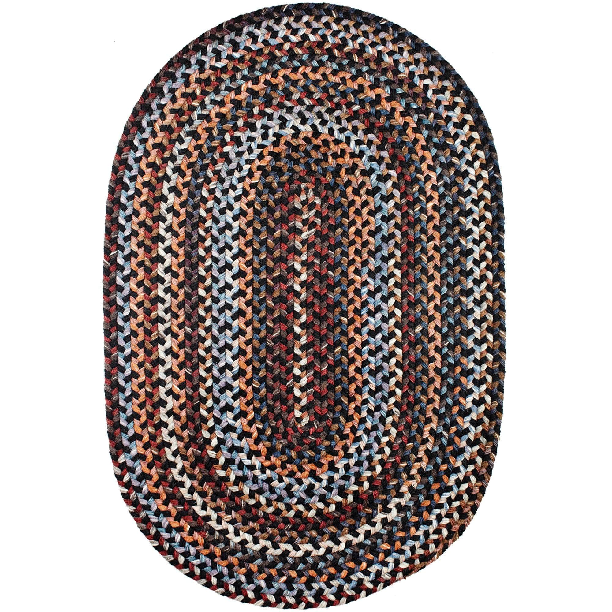 Tribeca Braided Soft Wool Rug #color_black rock
