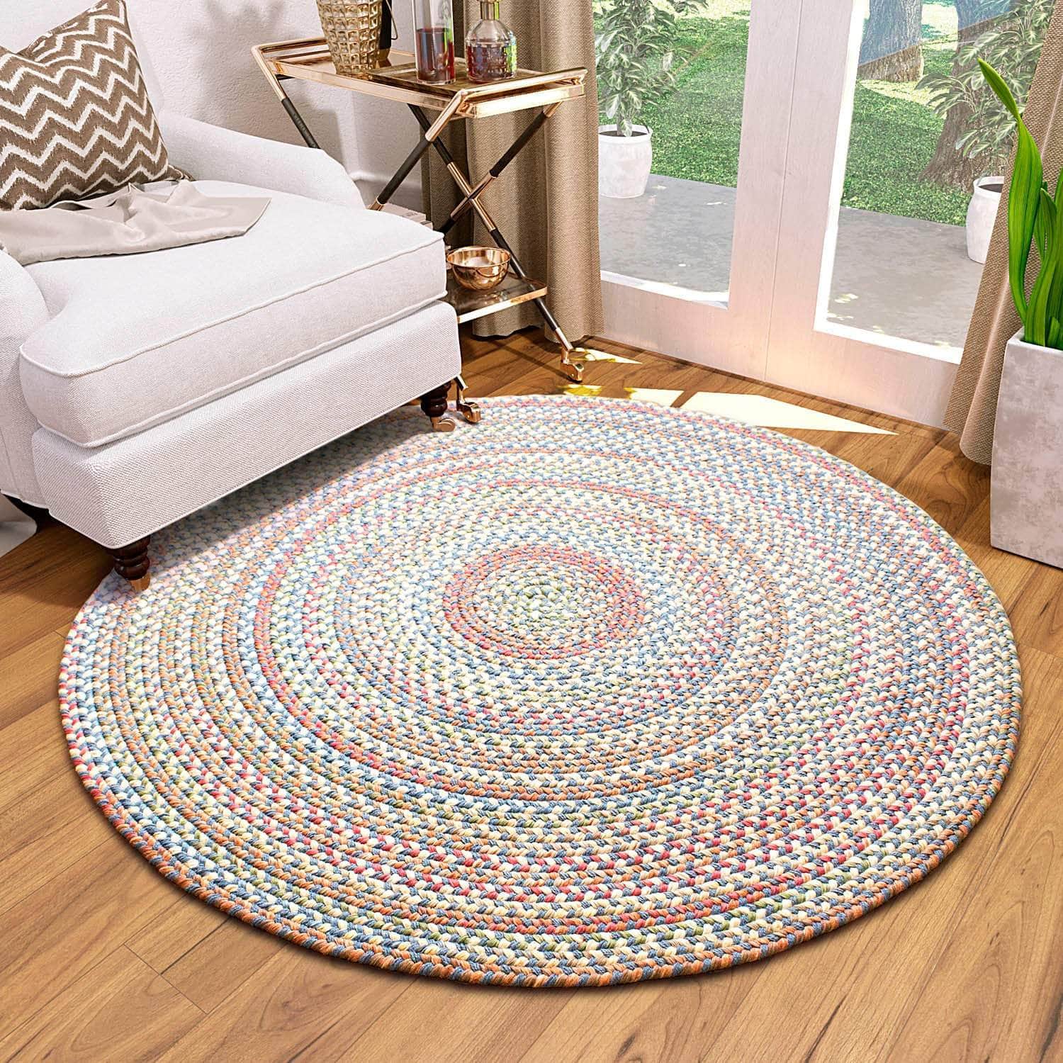 Roxbury Colorful Indoor / Outdoor Braided Rug #color_blue