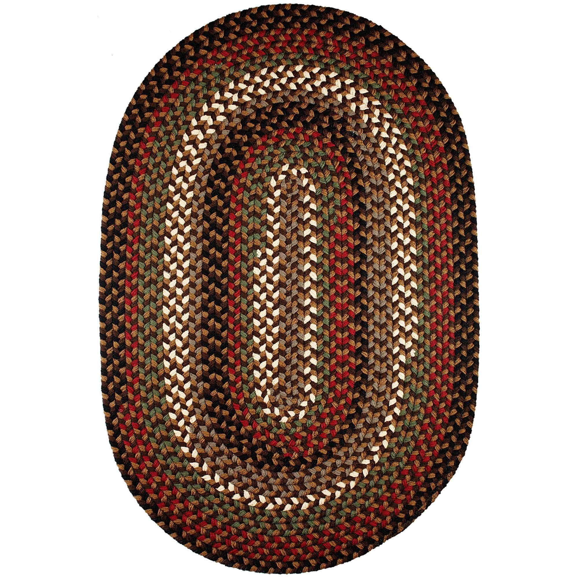 Santa Maria Traditional Braided Rug #color_brown fudge