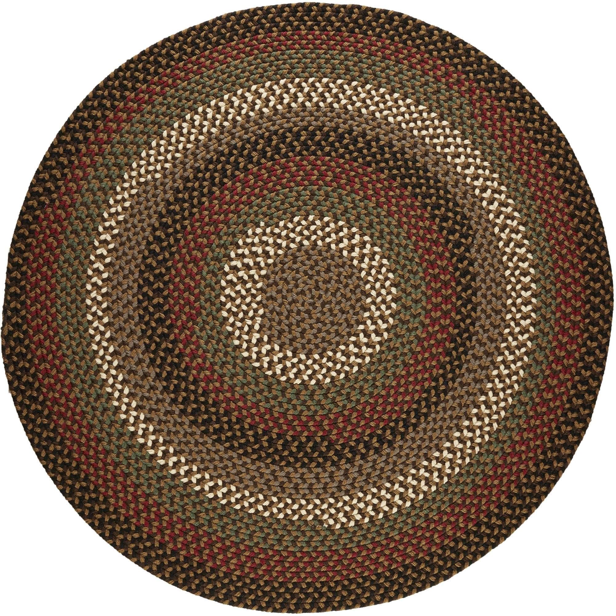 Santa Maria Traditional Braided Rug #color_brown fudge