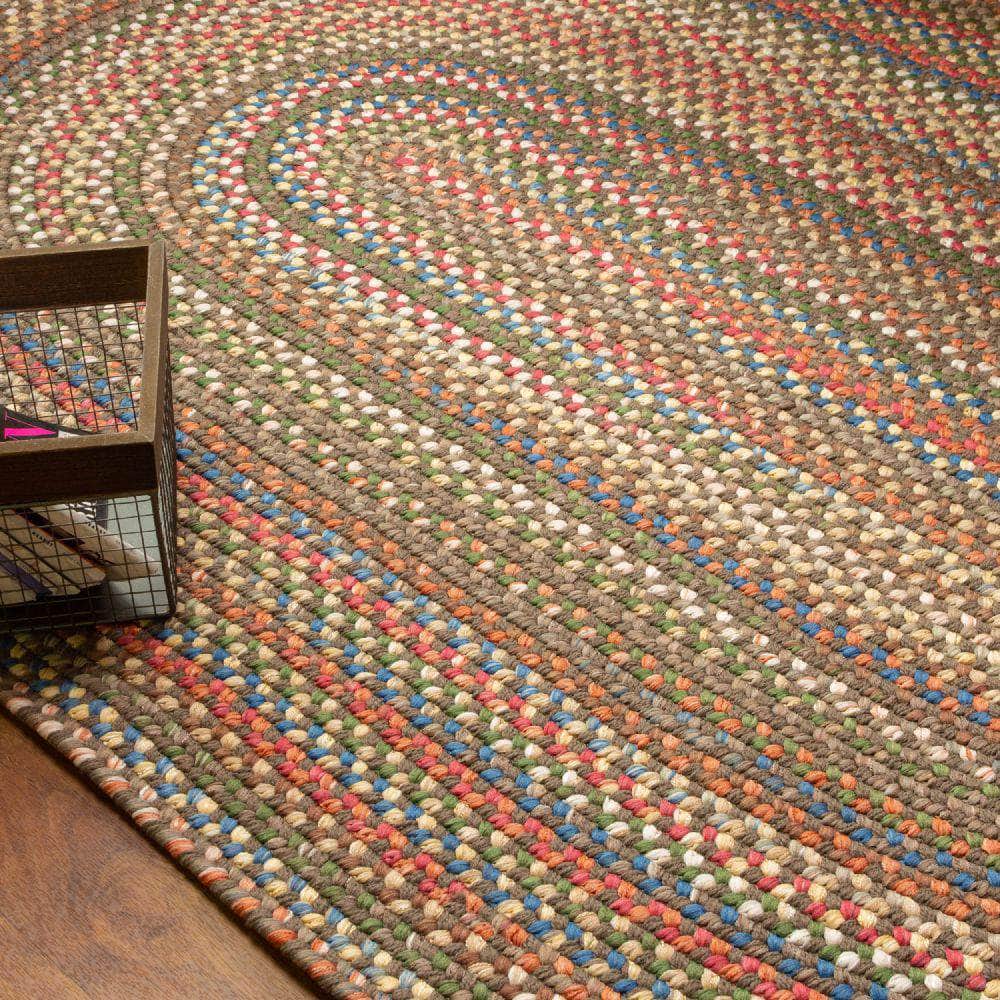 Roxbury Colorful Indoor / Outdoor Braided Rug #color_dk taupe