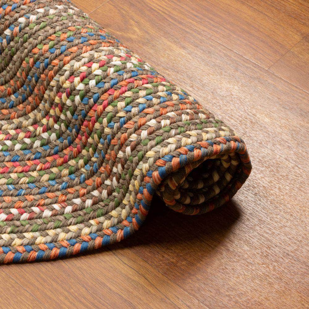 Roxbury Colorful Indoor / Outdoor Braided Rug #color_dk taupe