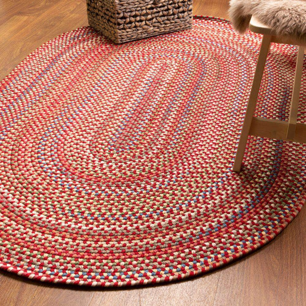 Roxbury Colorful Indoor / Outdoor Braided Rug #color_red