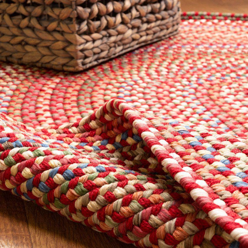 Roxbury Colorful Indoor / Outdoor Braided Rug #color_red
