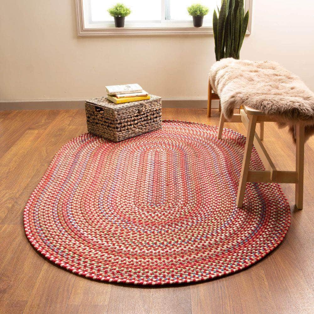 Roxbury Colorful Indoor / Outdoor Braided Rug #color_red
