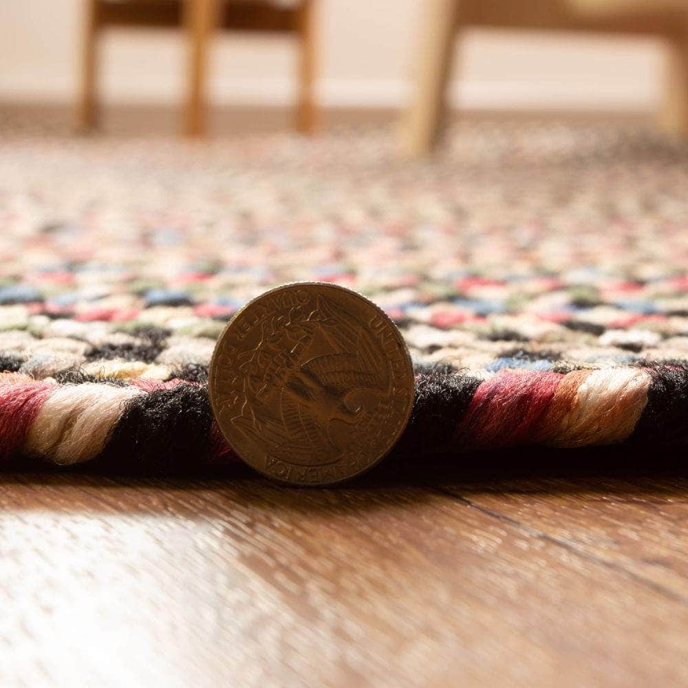 Roxbury Colorful Indoor / Outdoor Braided Rug #color_charcoal